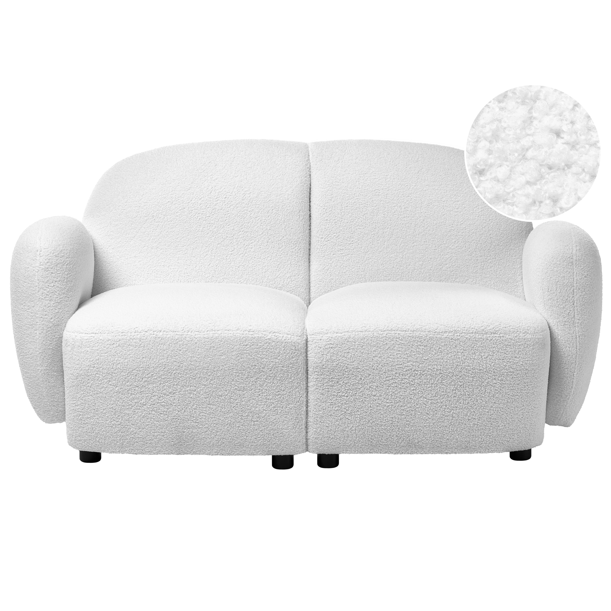 Sofa 2 personers JULE Boucle Cremehvid