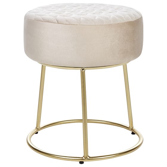 Taburet DELCO Velour Lys Beige