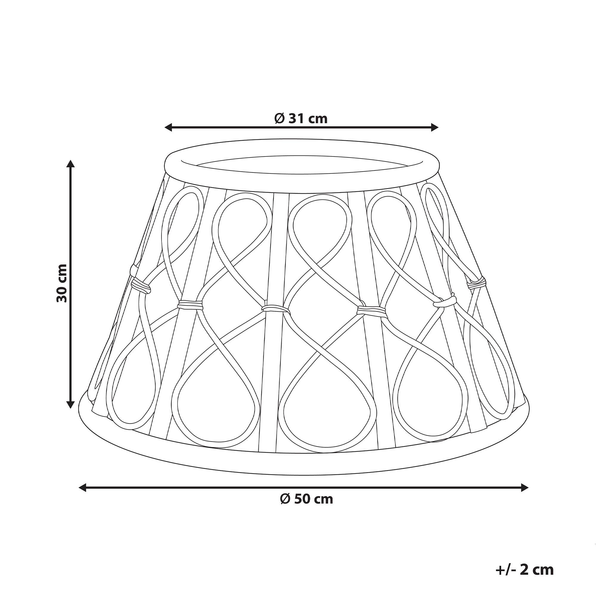 Juletræs hylster AVENT 50 cm Rattan Naturlig