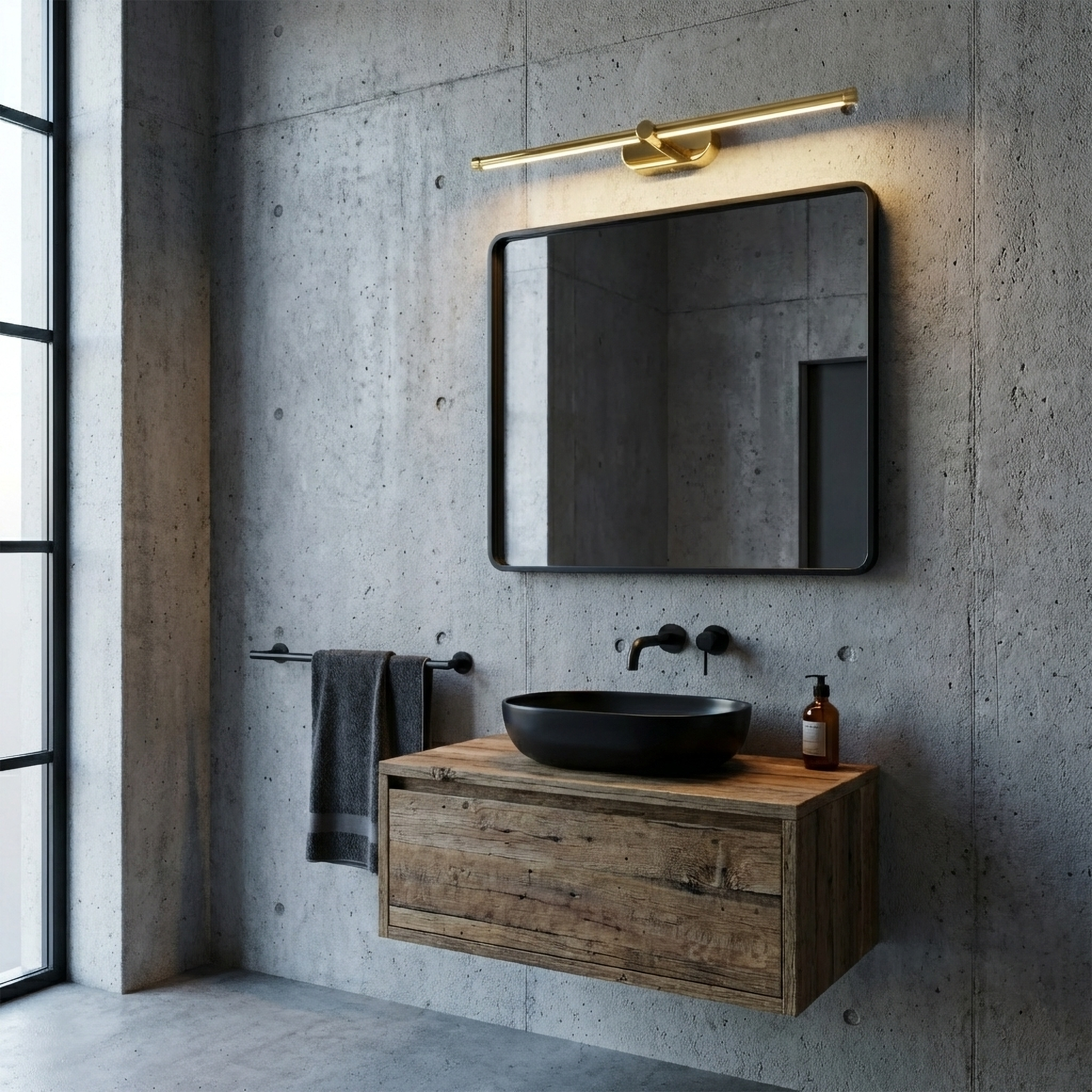 TOOLIGHT væglampe APP1890-1W 60 cm LED Guld 60x7,5x5cm