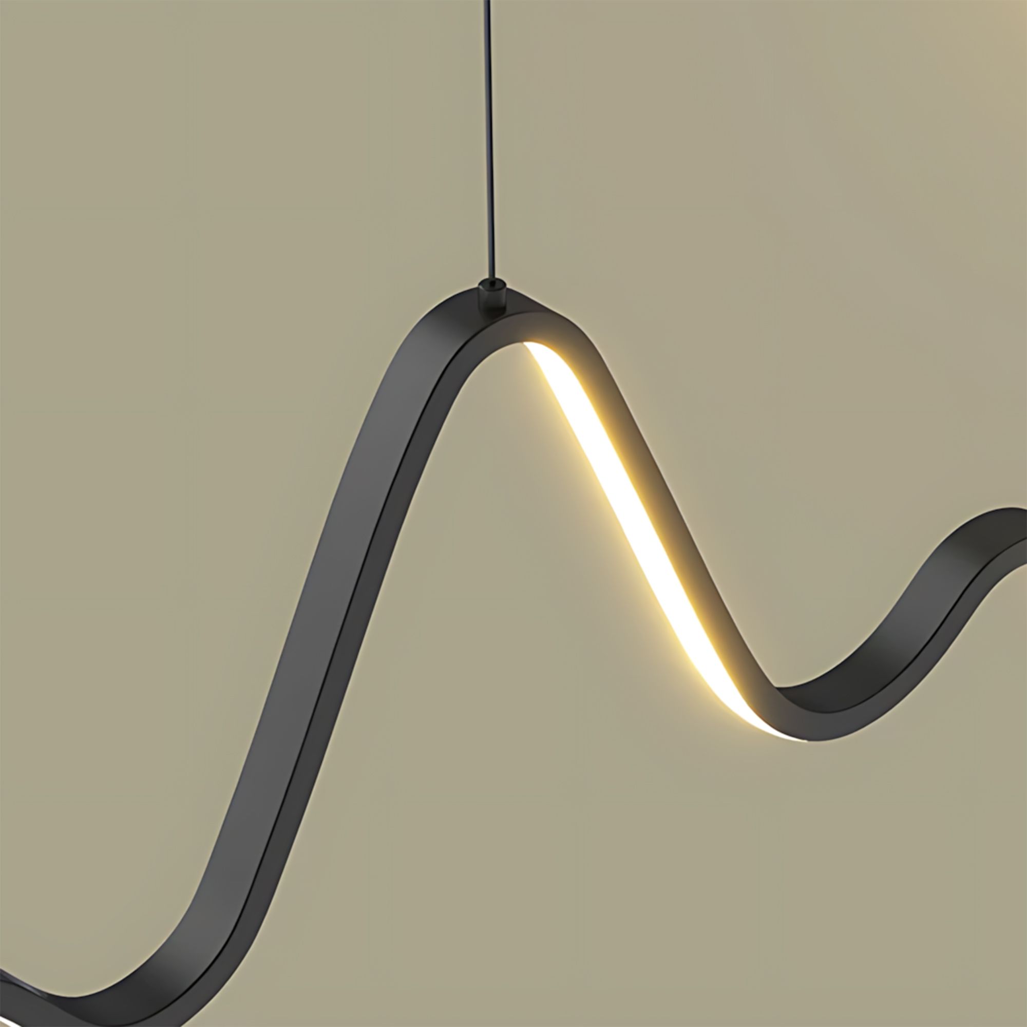 TOOLIGHT hængende loftlampe LHJ033-CP 120cm LED Sort/Børstet guld 128x2x25cm