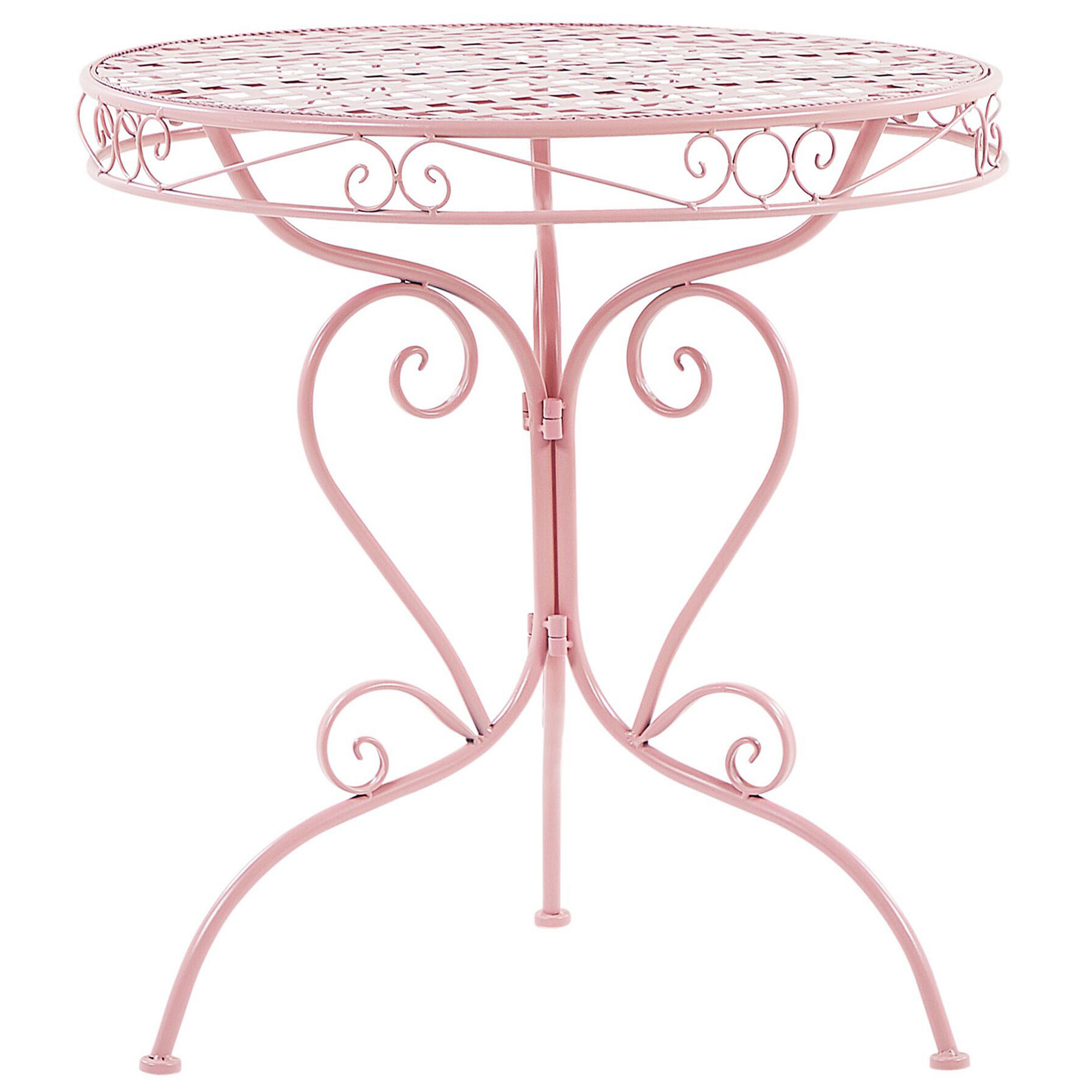 Bistro bord ALBINIA 70 cm 70 cm Metal Lyserød