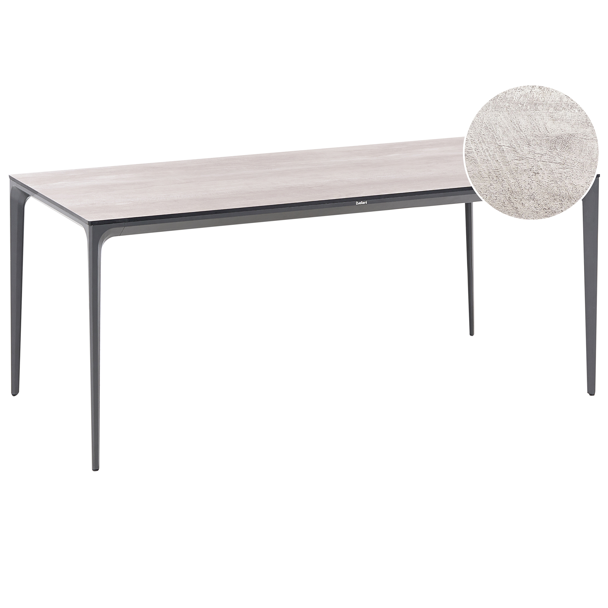 Havebord SOVARETO 180 cm 90 cm Træ effekt Lysegrå