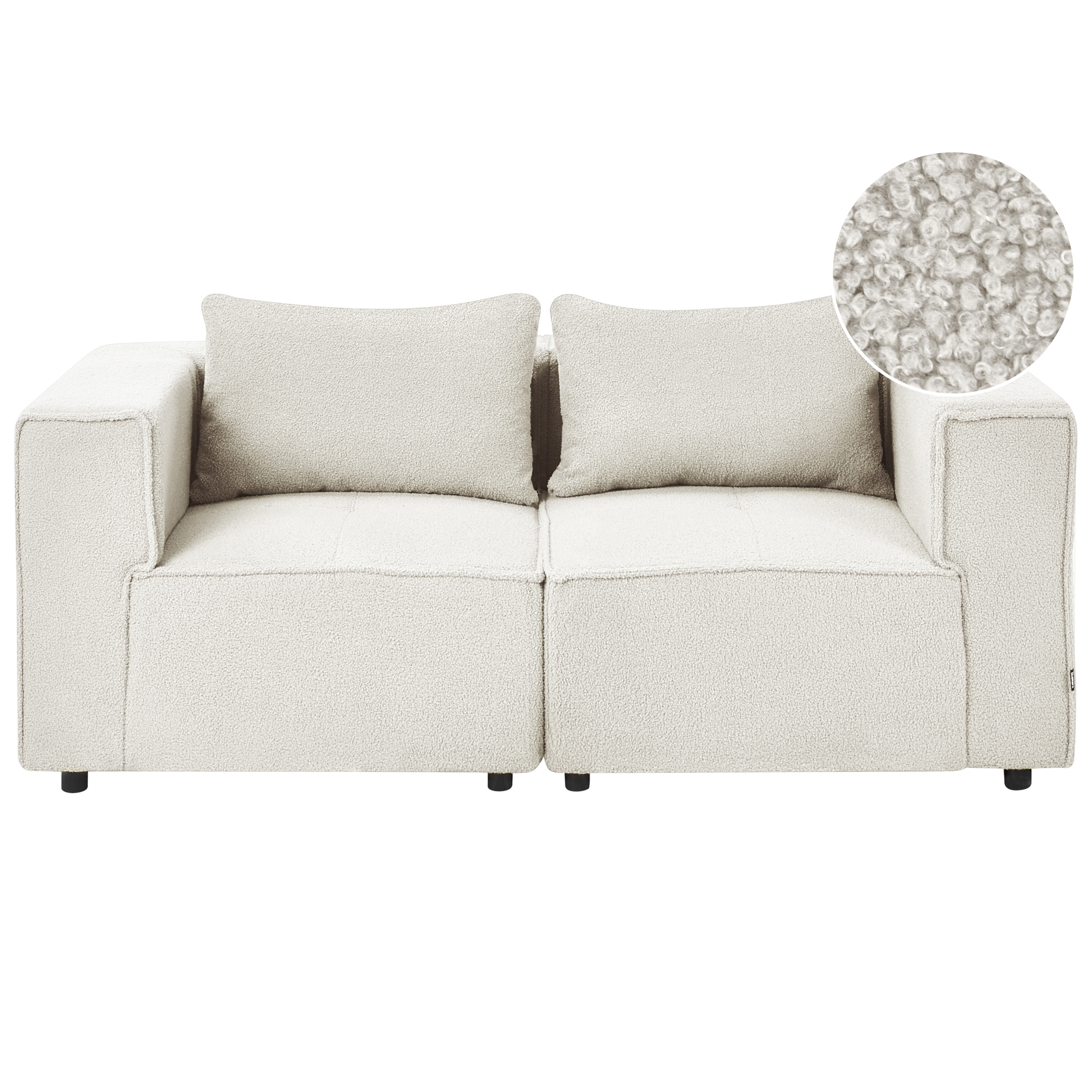 Modulsofa 2 personers AXEBO Boucle Cremehvid
