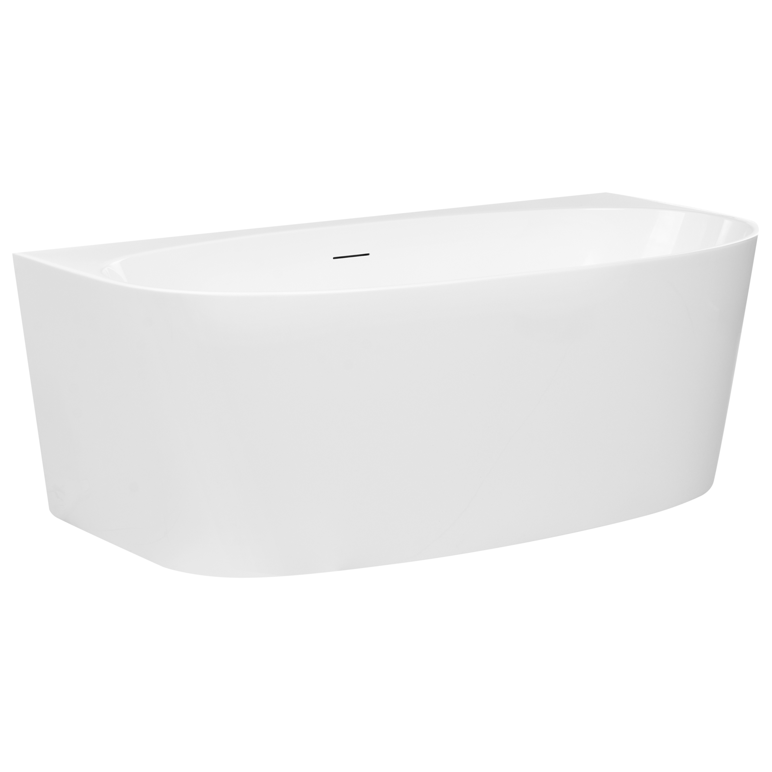 Back-to-wall badekar PARNAIBA 160 x 80 cm Hvid
