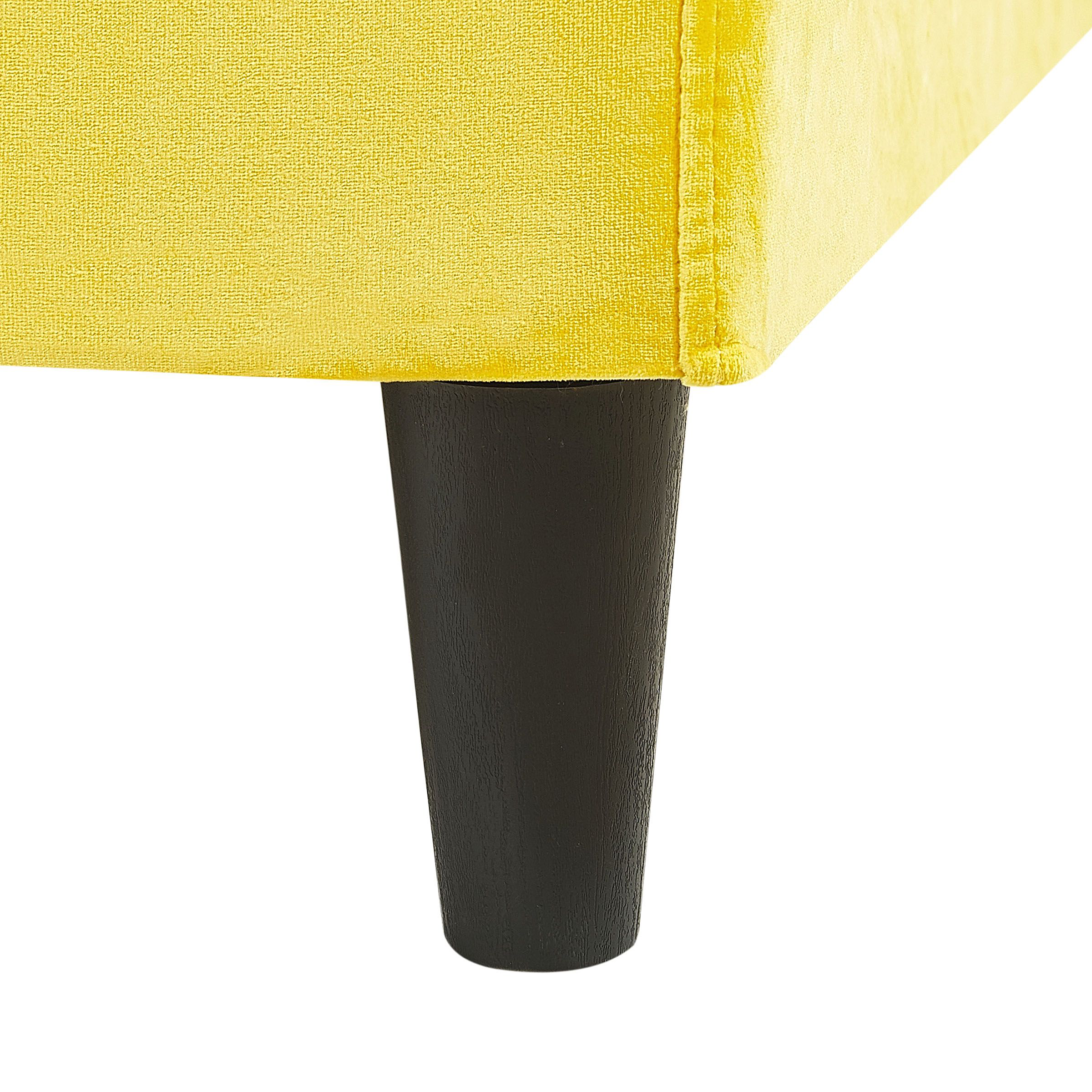 Sengekappe Velour FITOU 160 x 200 cm Gul