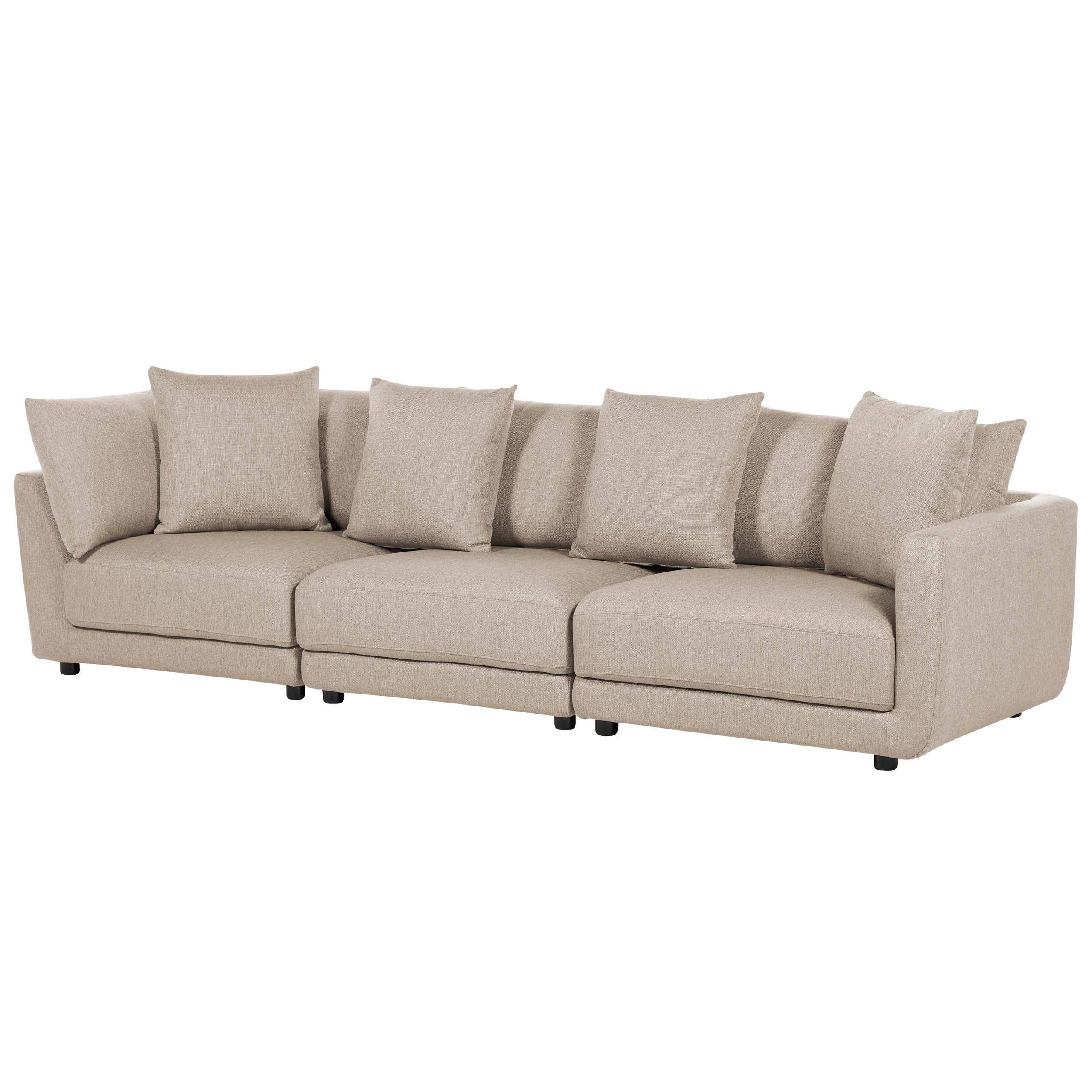 Sofa 3 personers SIGTUNA med fodskammel Beige