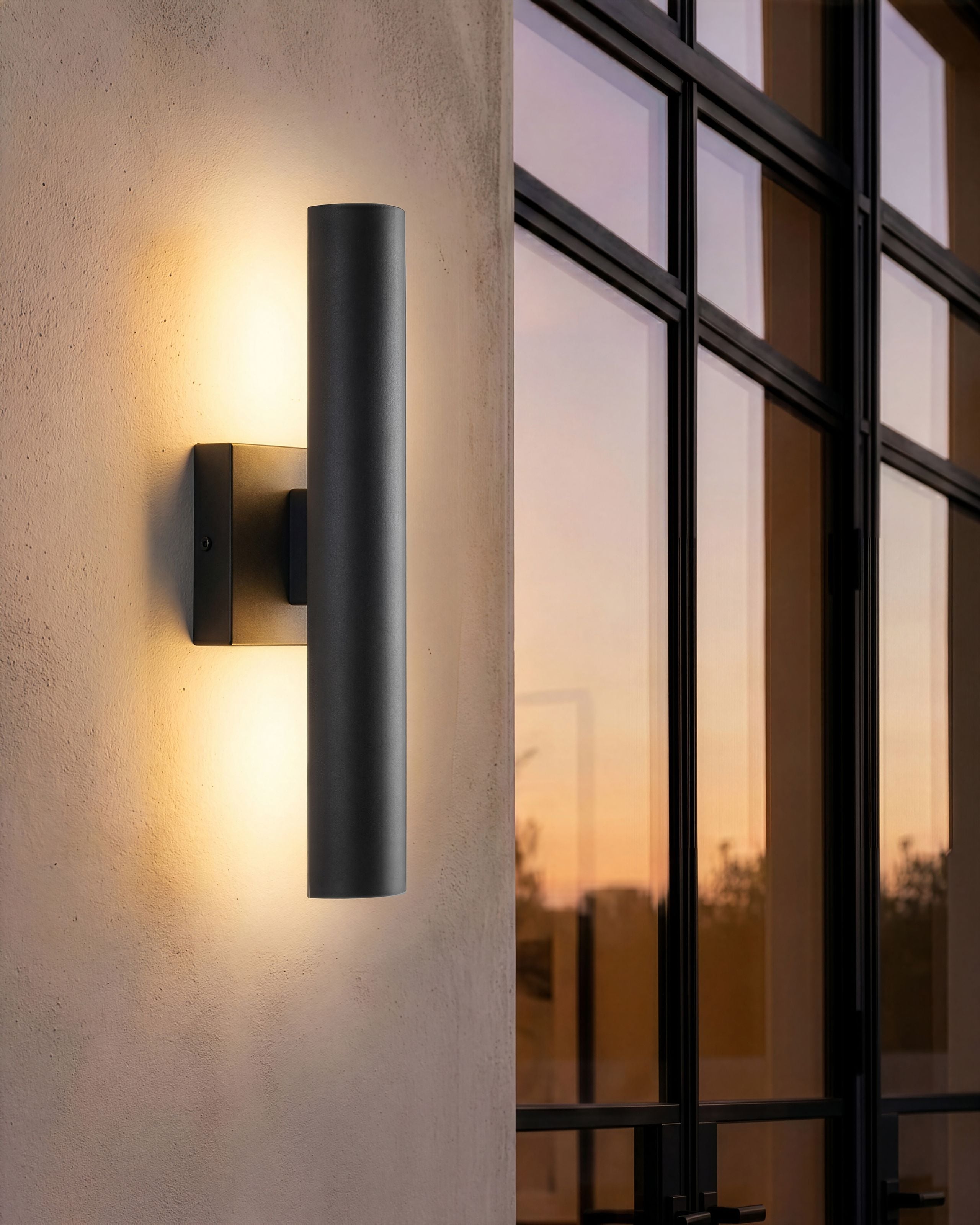 Udendørs LED-væglampe KOROS Sort