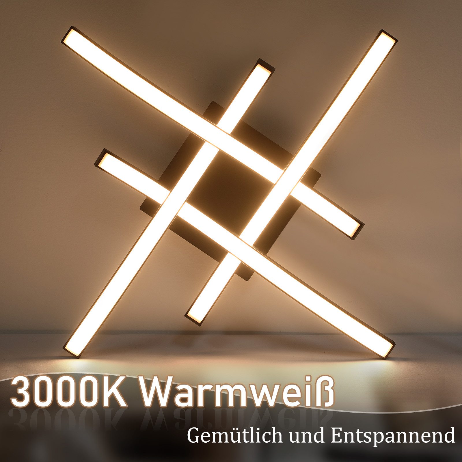 NETTLIFE LED - loftlampe, sort, 24W, 3000K, varm, hvid, moderne, design