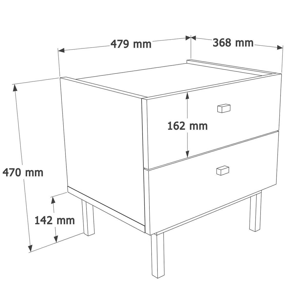 Norda Design Kommode Luke 36.8 x 47.9 x 113.2 cm