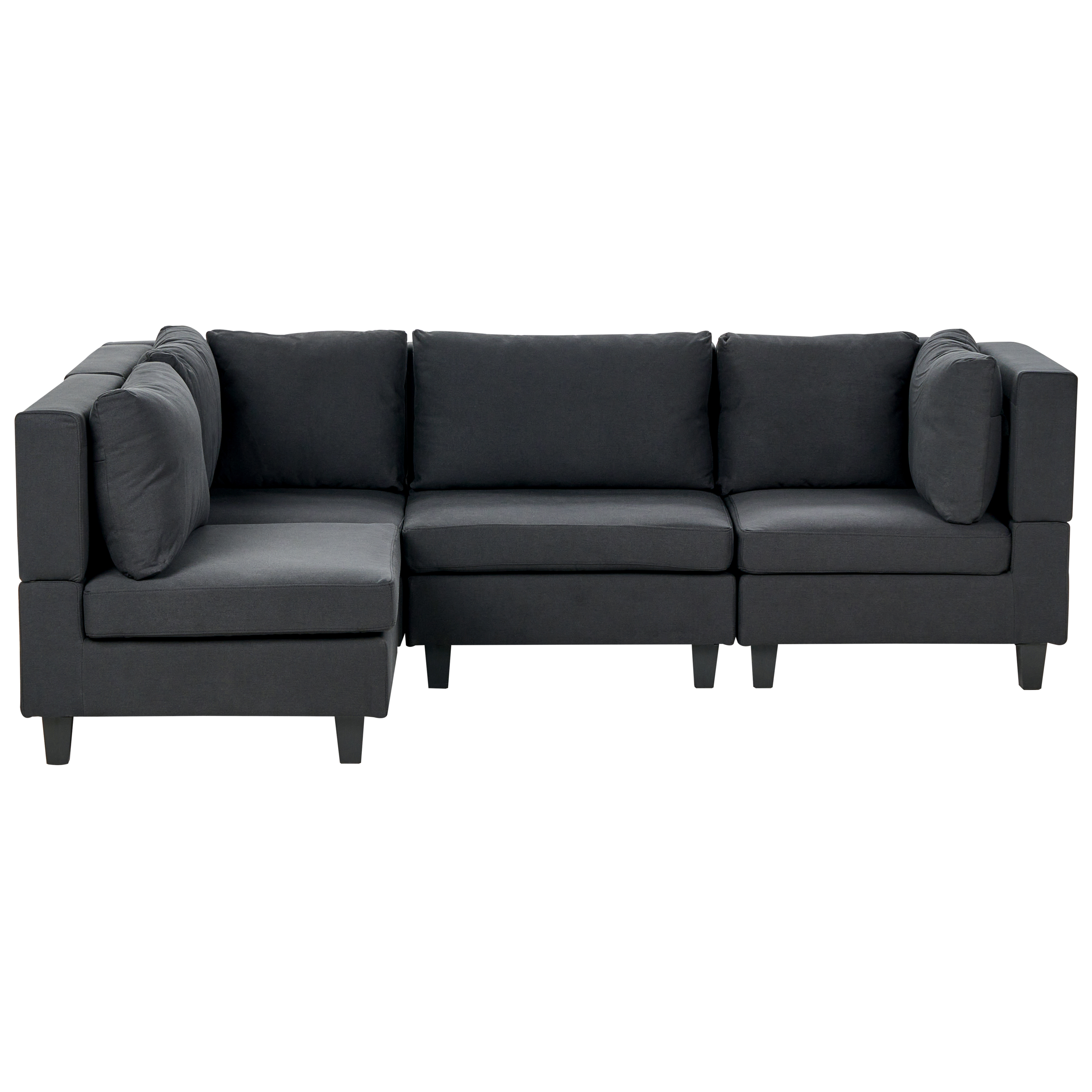 Hjørnesofa modul 4 personers UNSTAD Sort Højrevendt