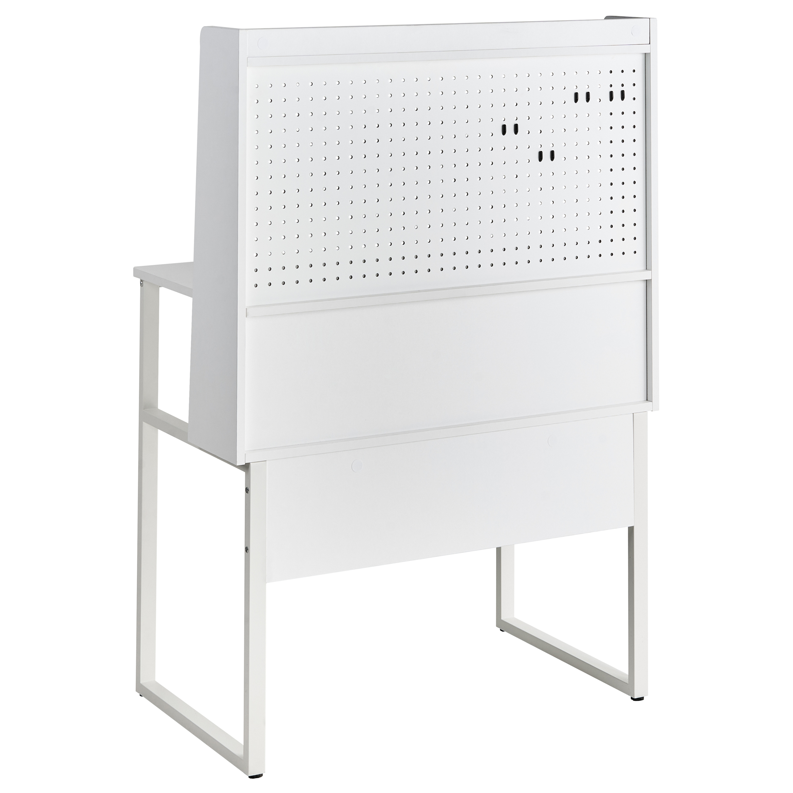 Skrivebord med opslagstavle BUXTON 84 cm 48 cm Hvid