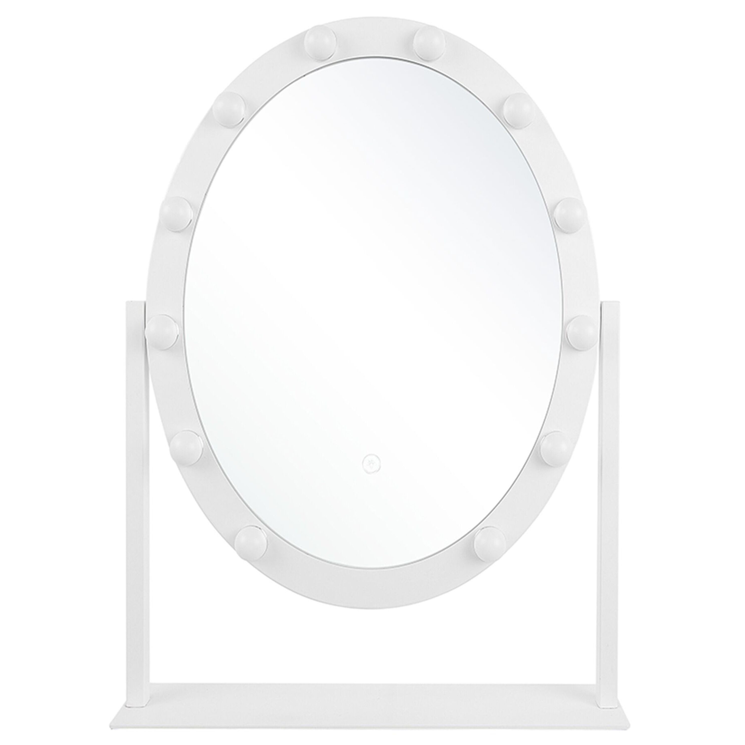 Sminkebord med spejl LED ROSTRENEN Hvid