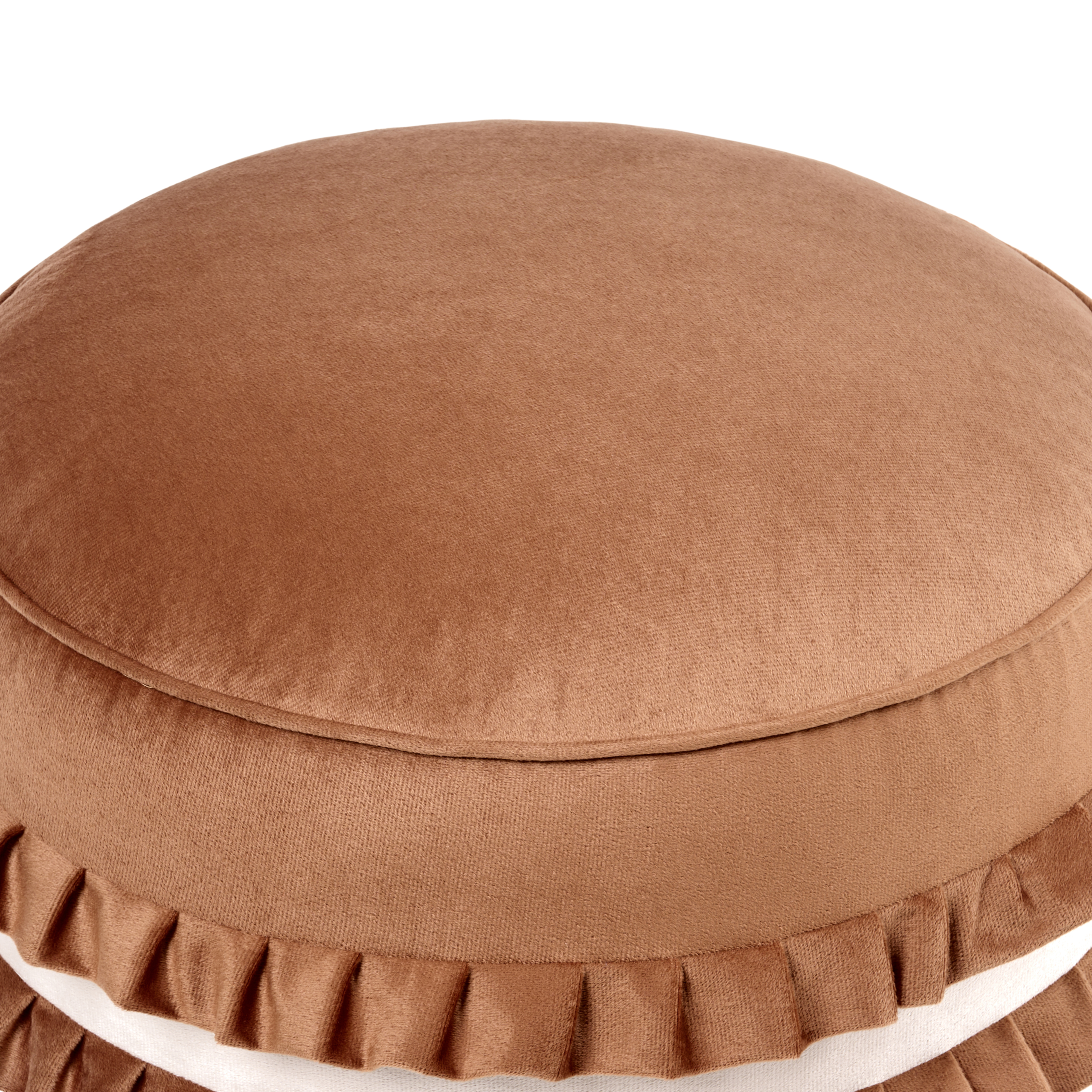 Børnepuf MAROT Velour Brun