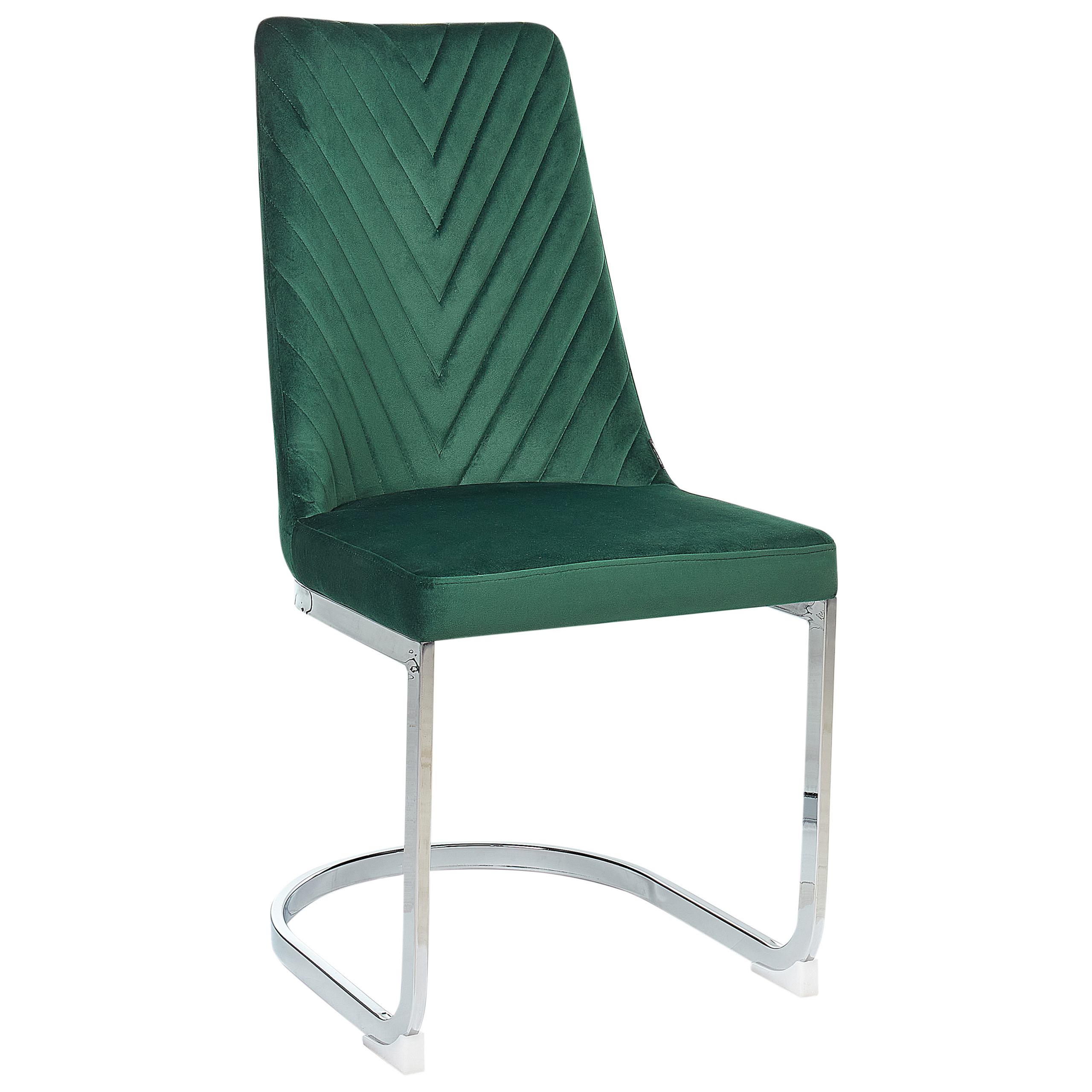 Sæt med 2 spisebordsstole ALTOONA Velour Smaragdgrøn