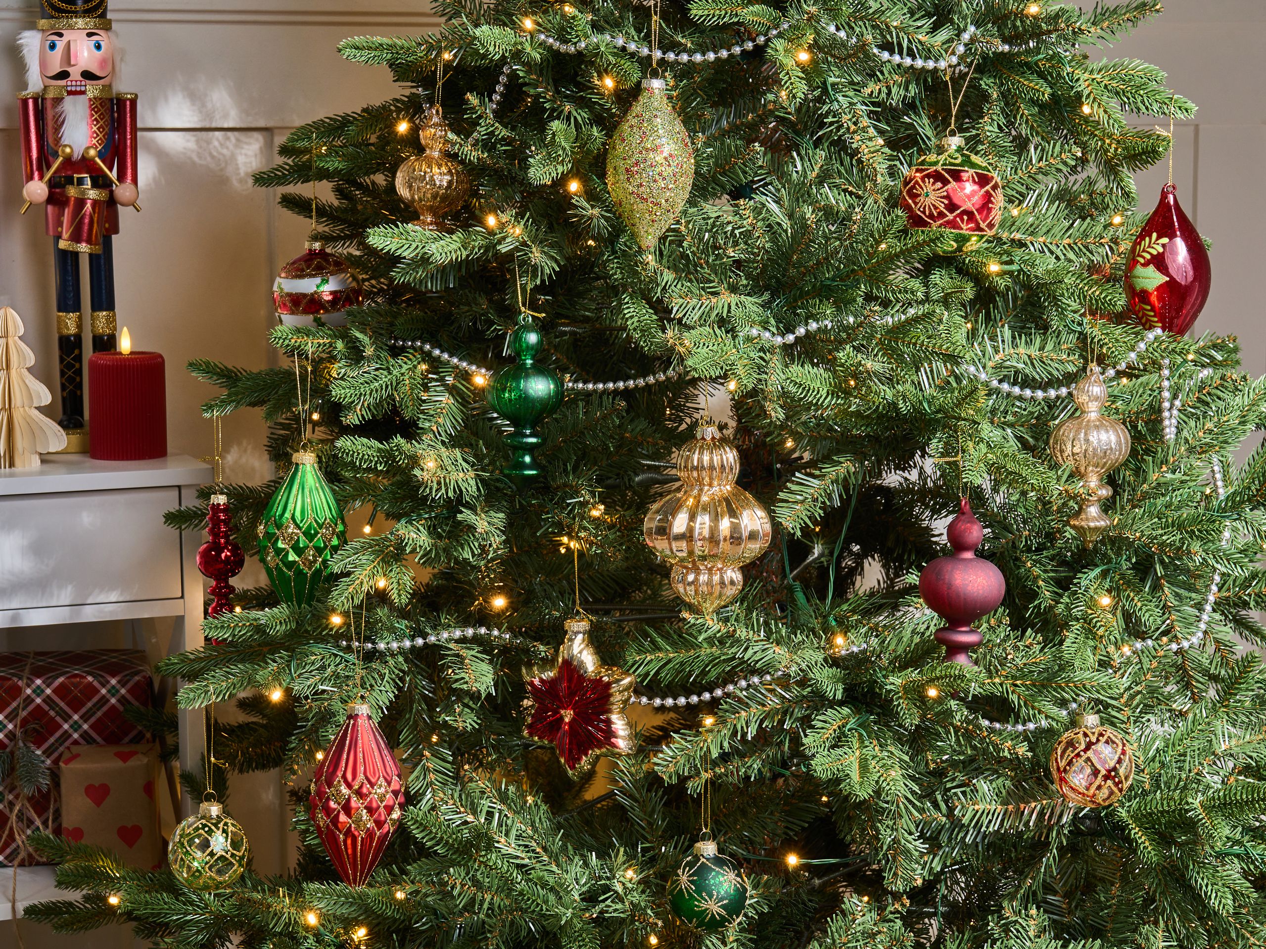 Sæt af 70 julekugler TWINKLE Glas Rood/groen