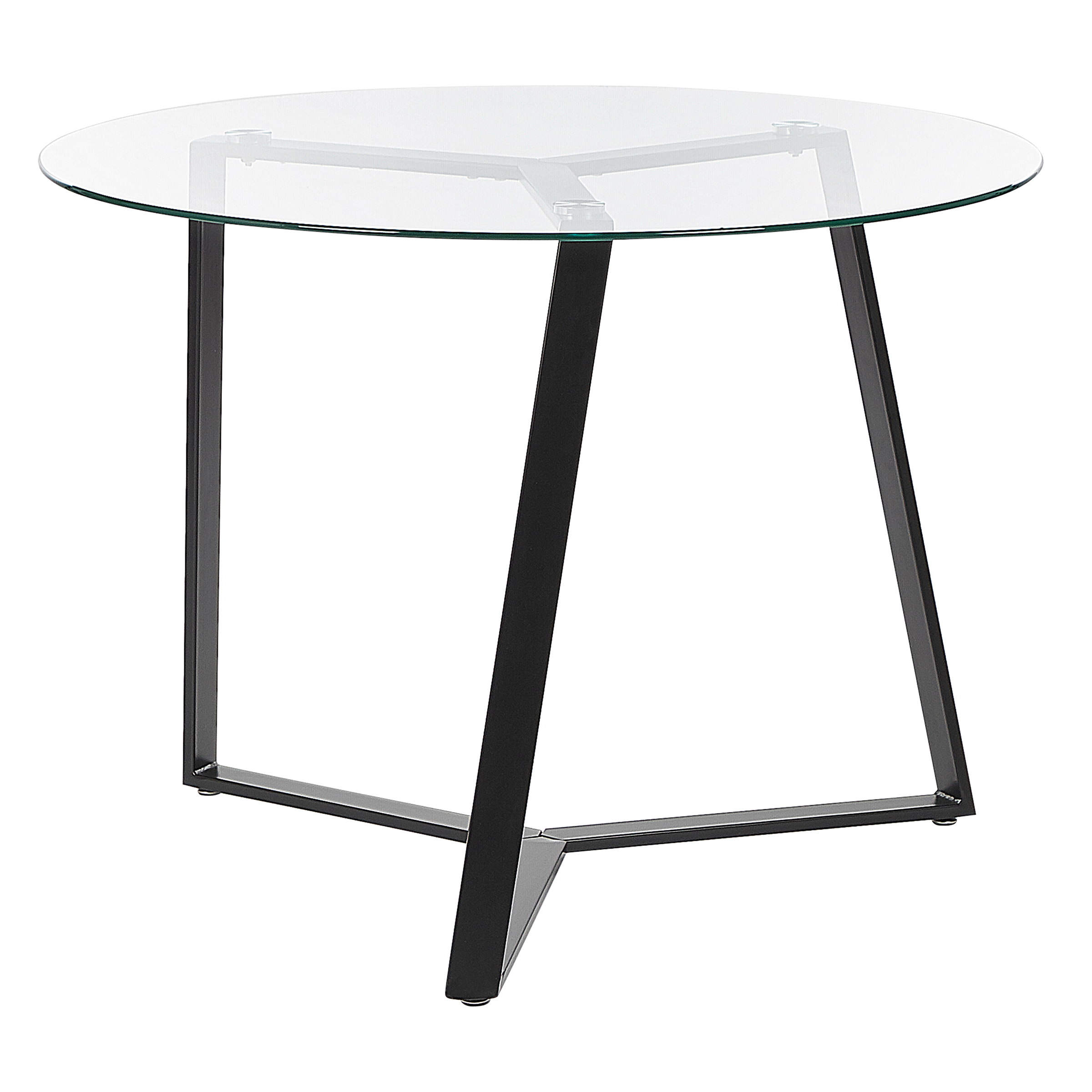 Spisebord KEBRI Sort 100 cm 100 cm Hærdet glas