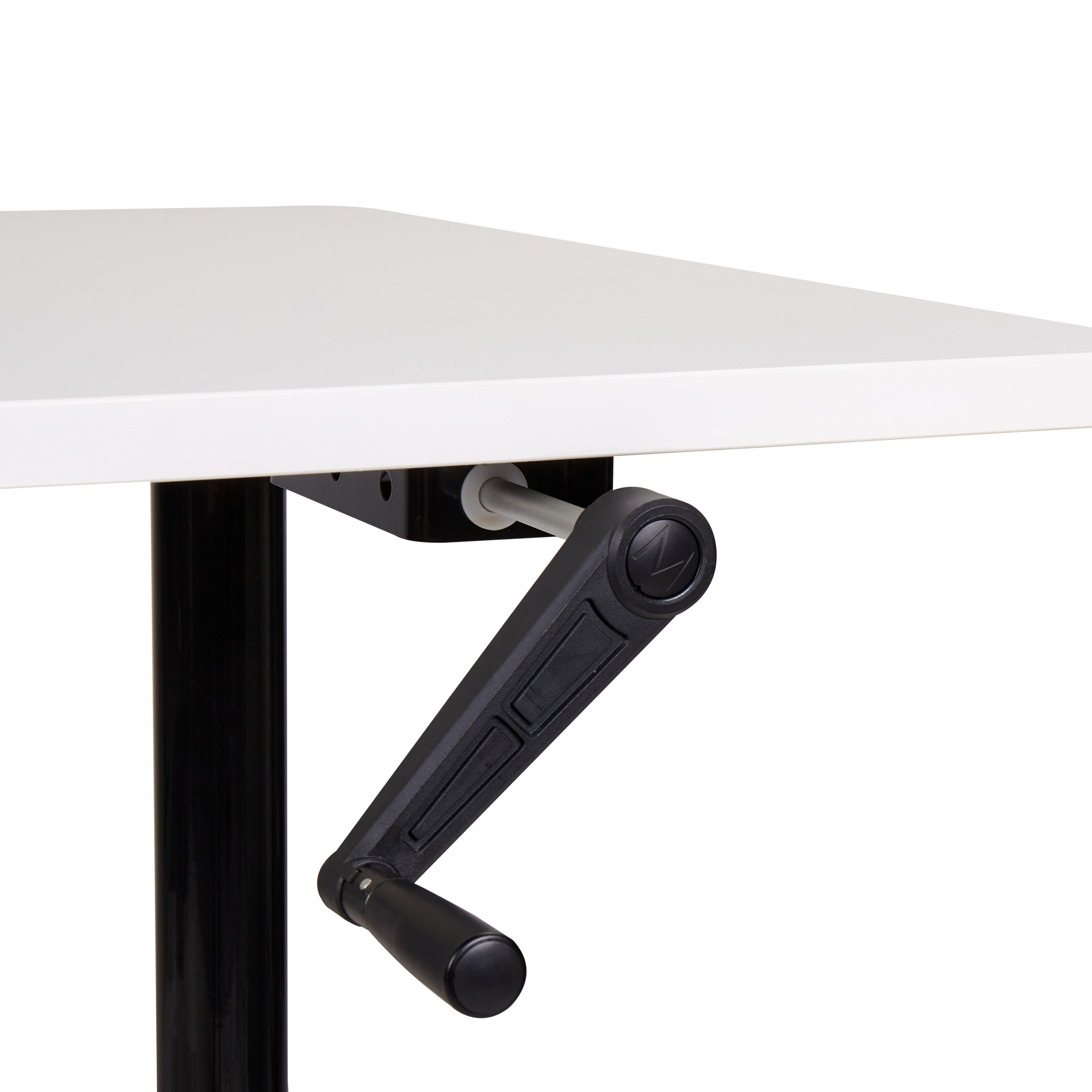 Manuelt justerbart hæve sænkebord DESTINAS 120 cm 72 cm Hvid/sort