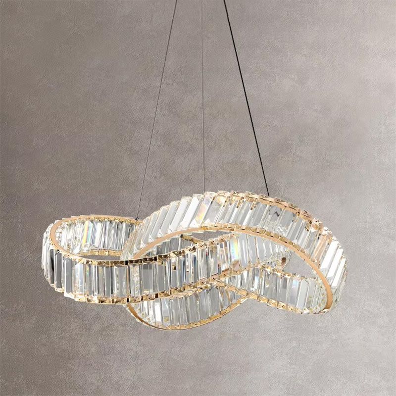 TOOLIGHT hængende loftlampe LED APP1538-CP Guld 58x58x45cm