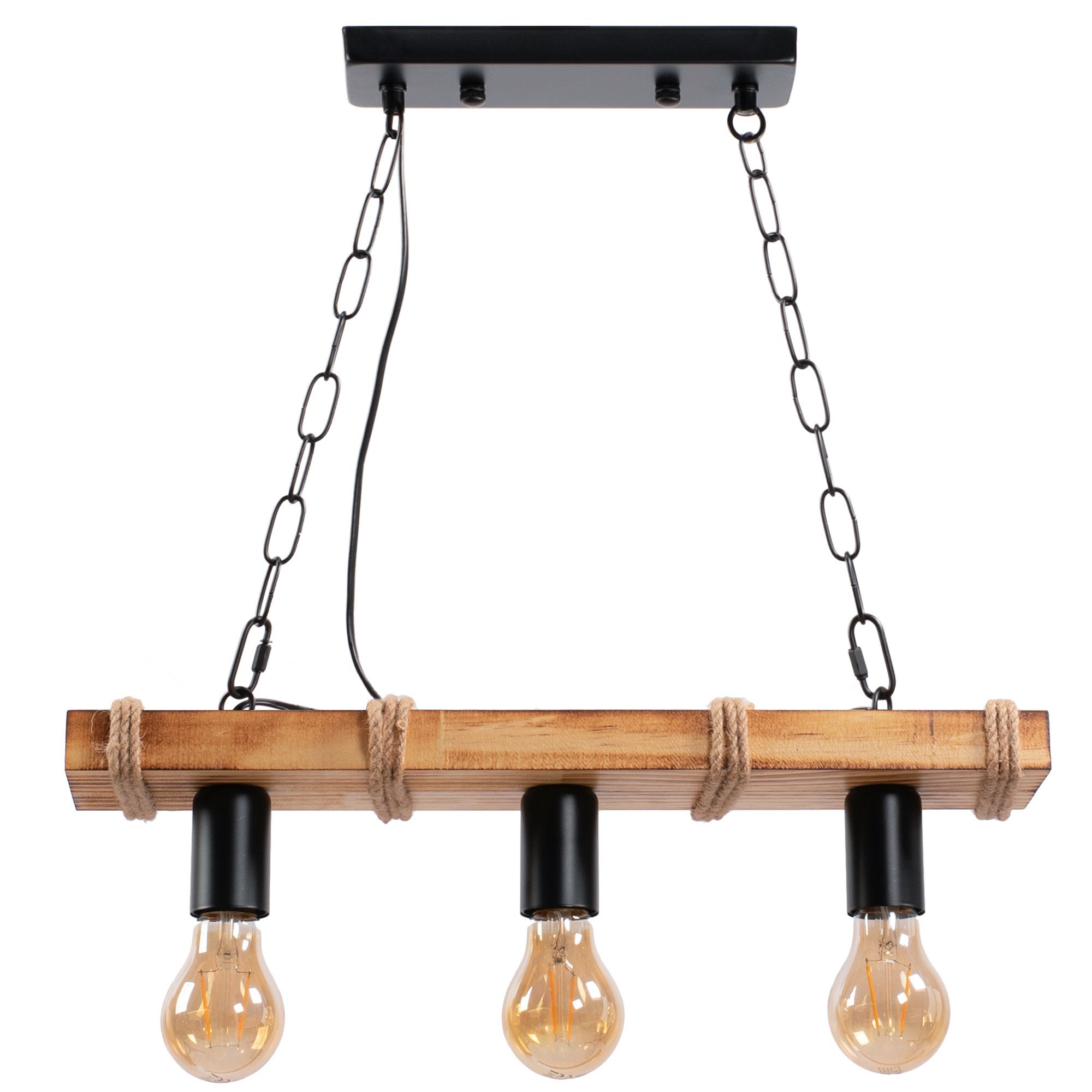 TOOLIGHT hængende loftlampe APP1319-3CP Sort 10x48x10cm