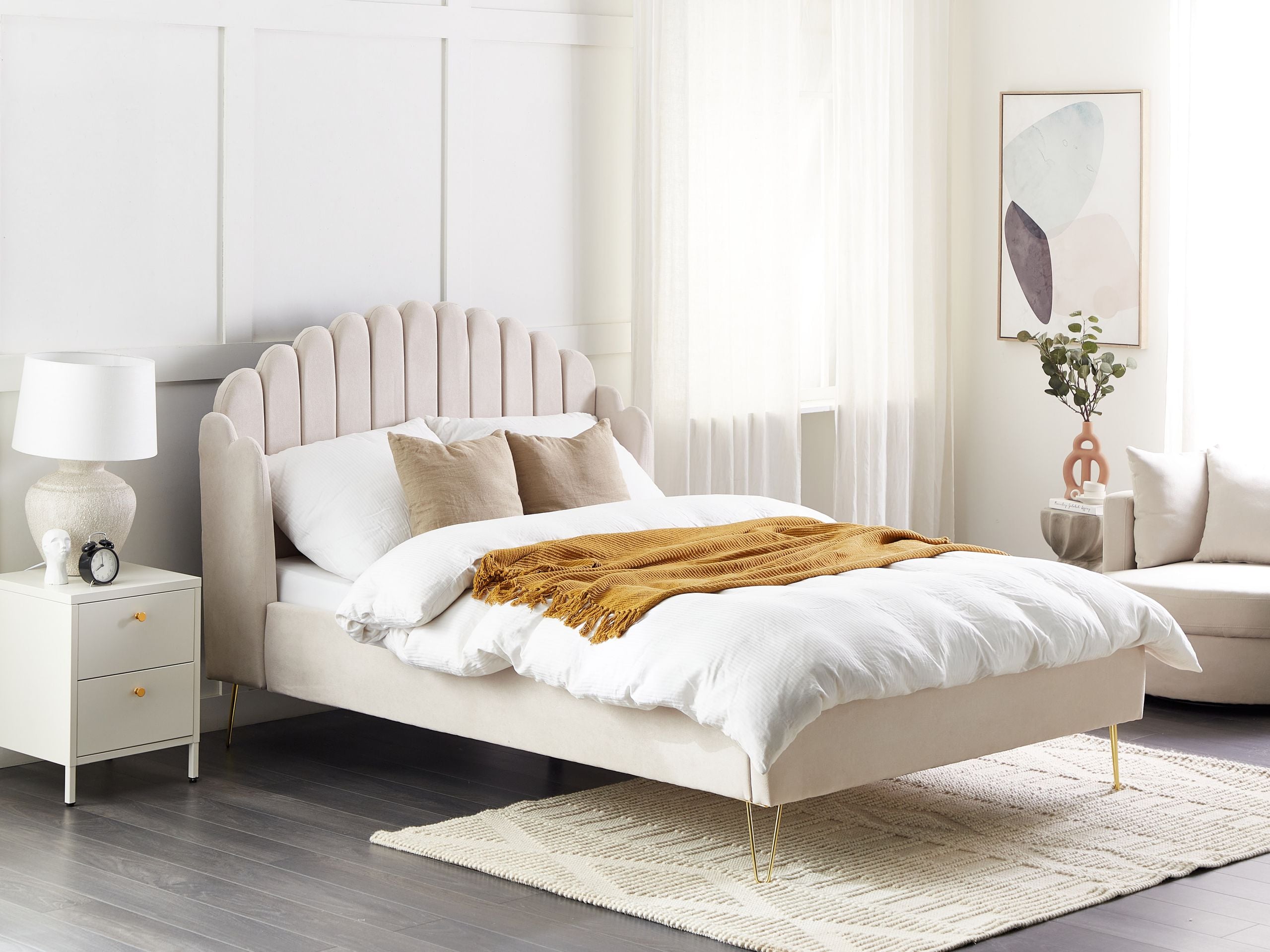 Seng AMBILLOU 140 x 200 cm Lys Beige