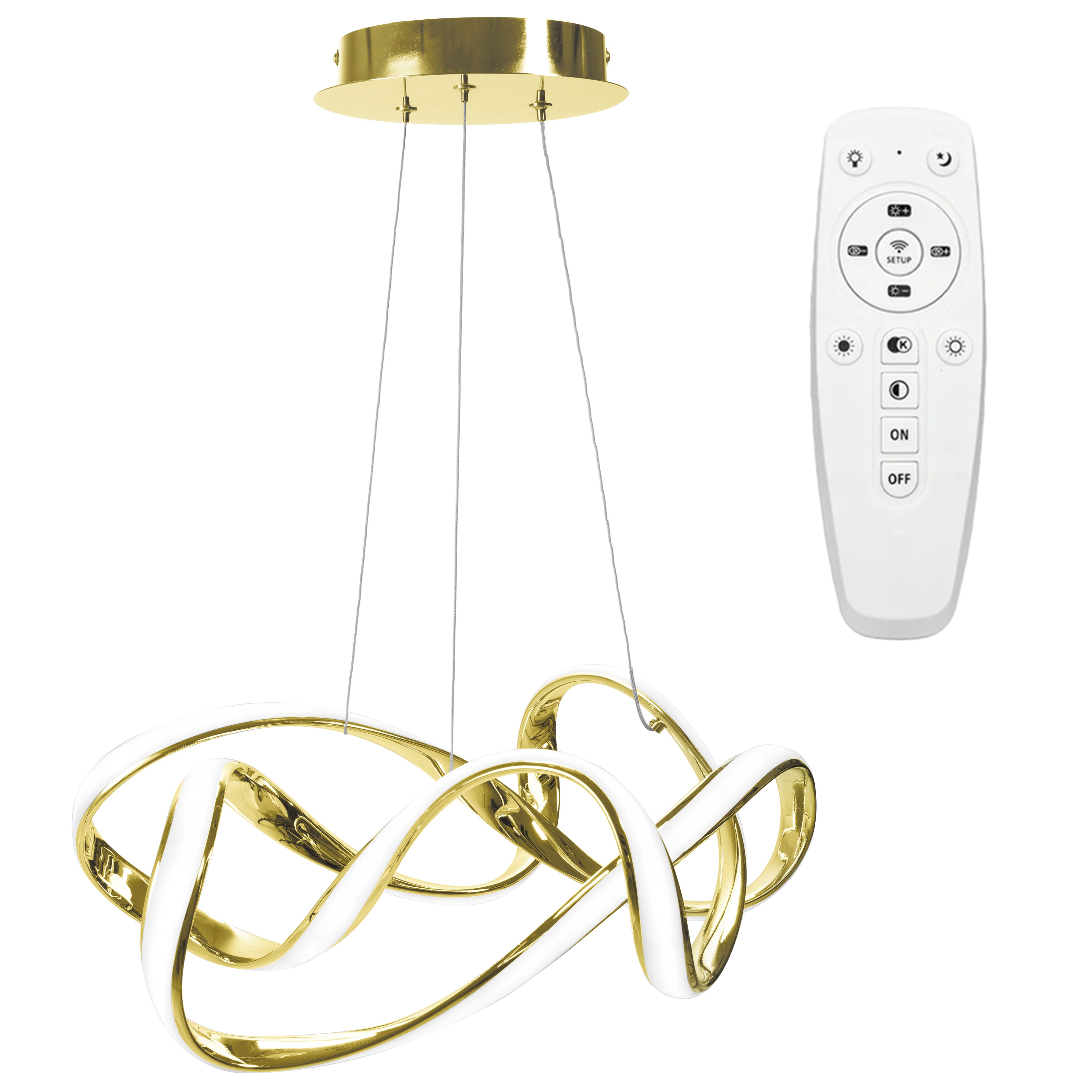 TOOLIGHT hængende loftlampe LED APP821-CP EVE Guld 20x49x90cm