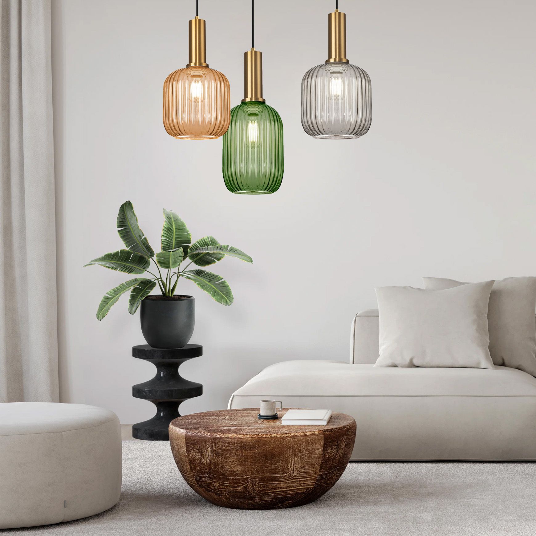 TOOLIGHT hængende loftlampe APP458-1CP Orange 14x14x34cm