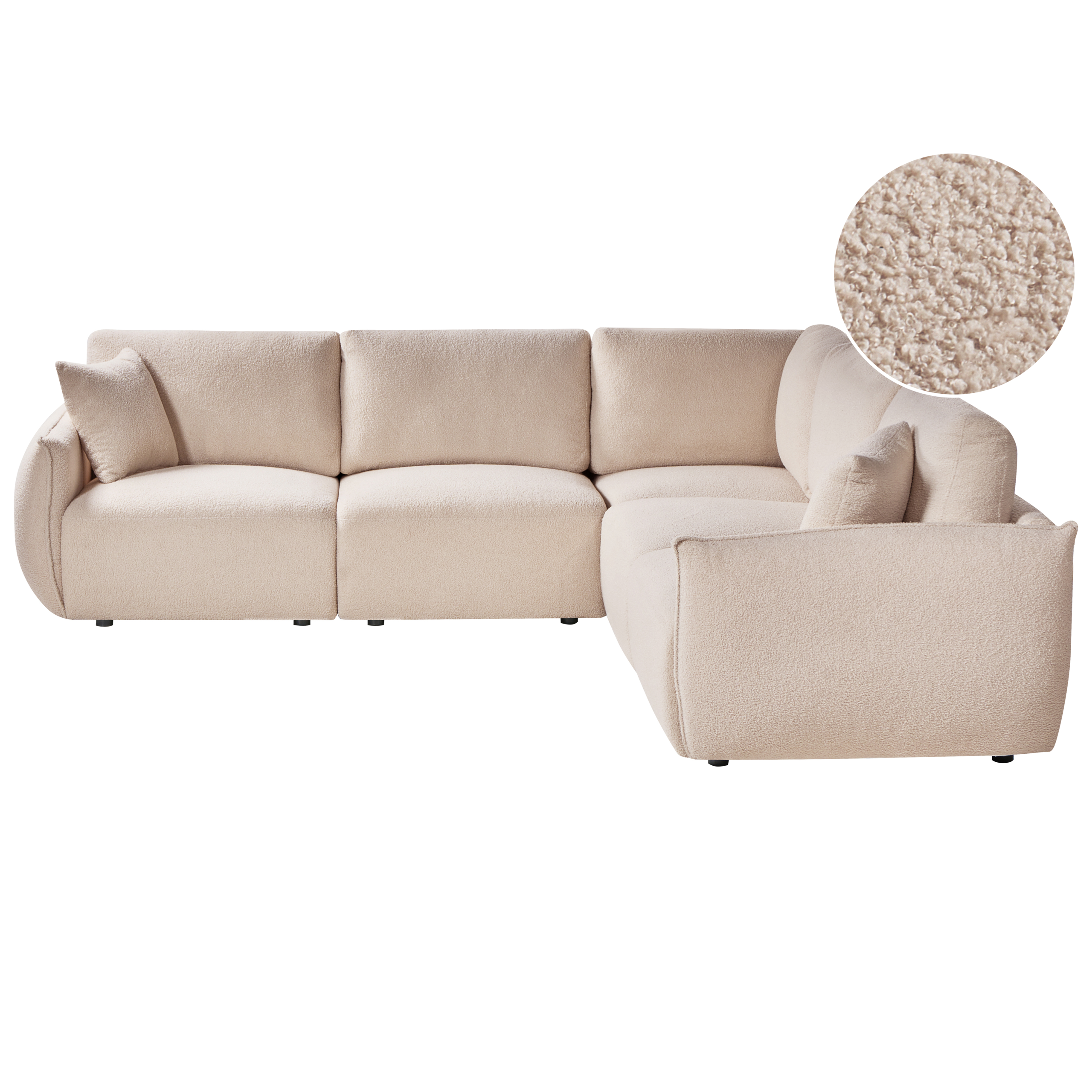 Hjørnesofa modul 5 personers MESNALI Beige Venstrevendt