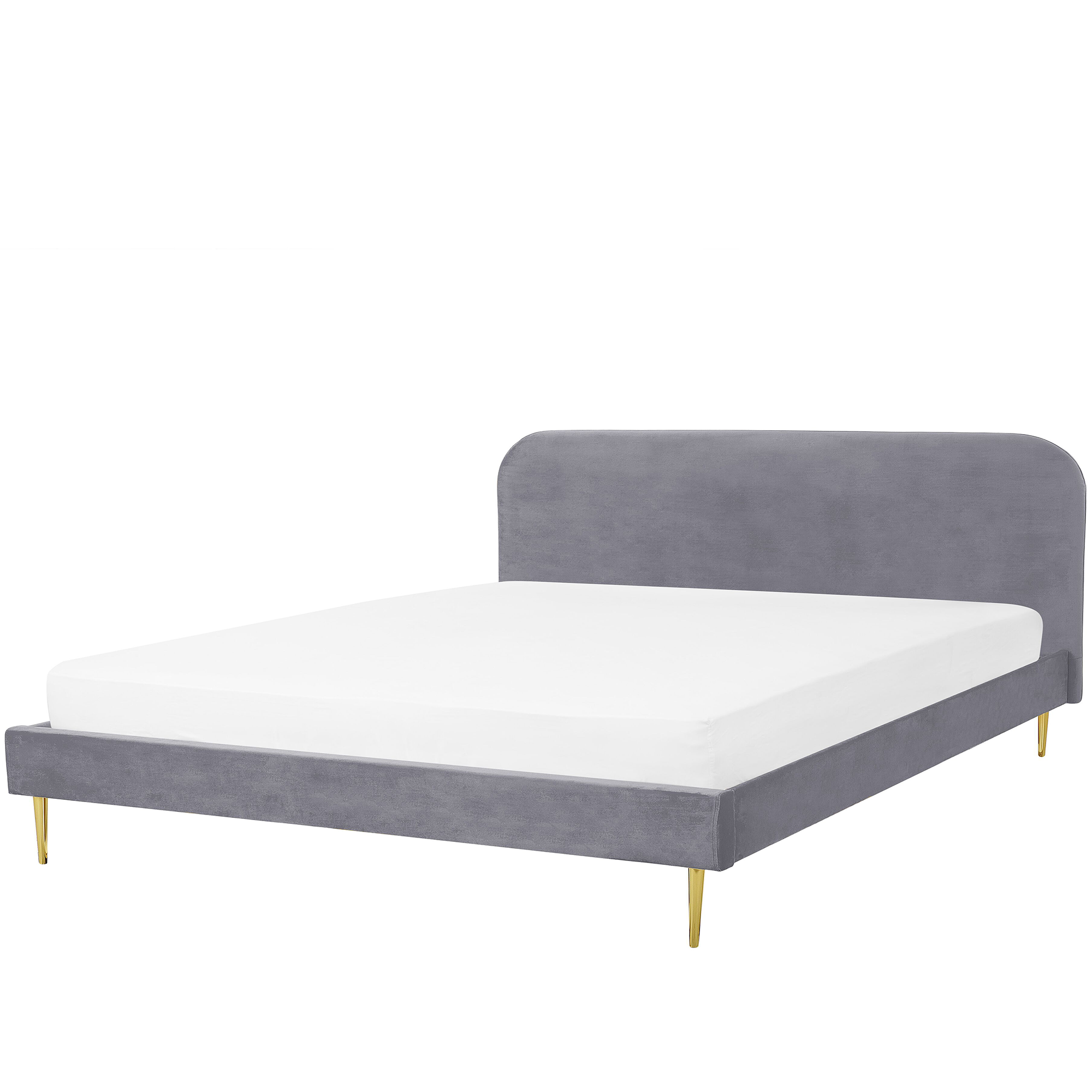 Seng Velour FLAYAT 180 x 200 cm Grå