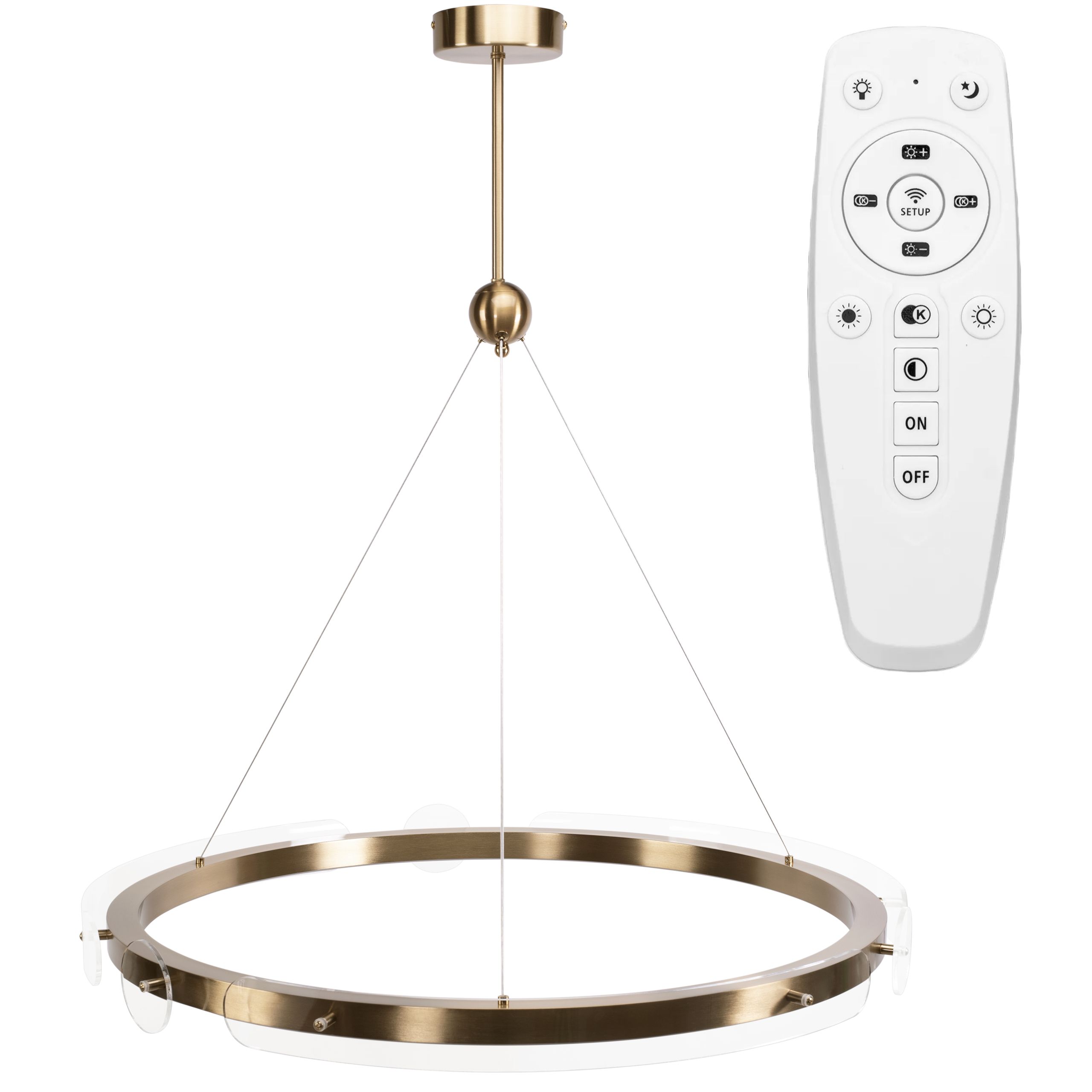 TOOLIGHT hængende loftlampe LED APP1549-CP Børstet guld 80x80x89cm