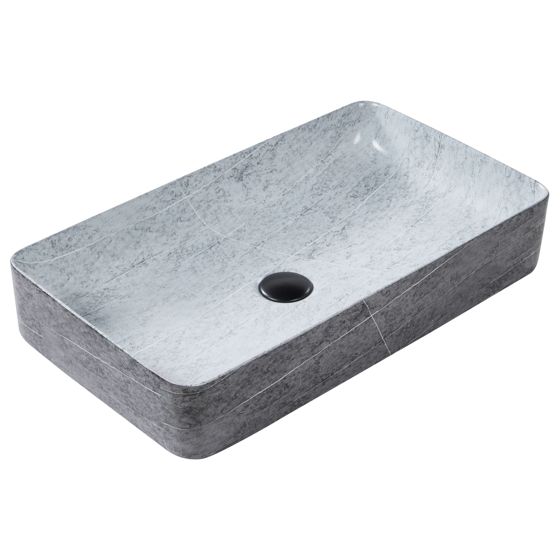 Vask til bordplade ARTAJ 61 x 35 cm Keramik Grå betoneffekt