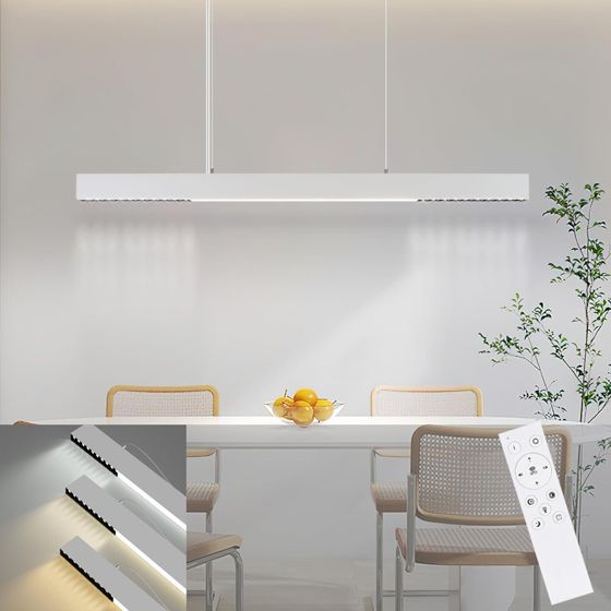NETTLIFE LED - pendellampe 32 W hvid, diameter 107 cm, moderne aluminium, dæmpbar, højdejusterbar