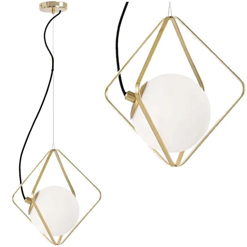 TOOLIGHT hængelampe APP1017-1CP guld, 34x34x34cm