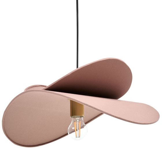 Loftlampe MASCOTA Hør Lysebrun