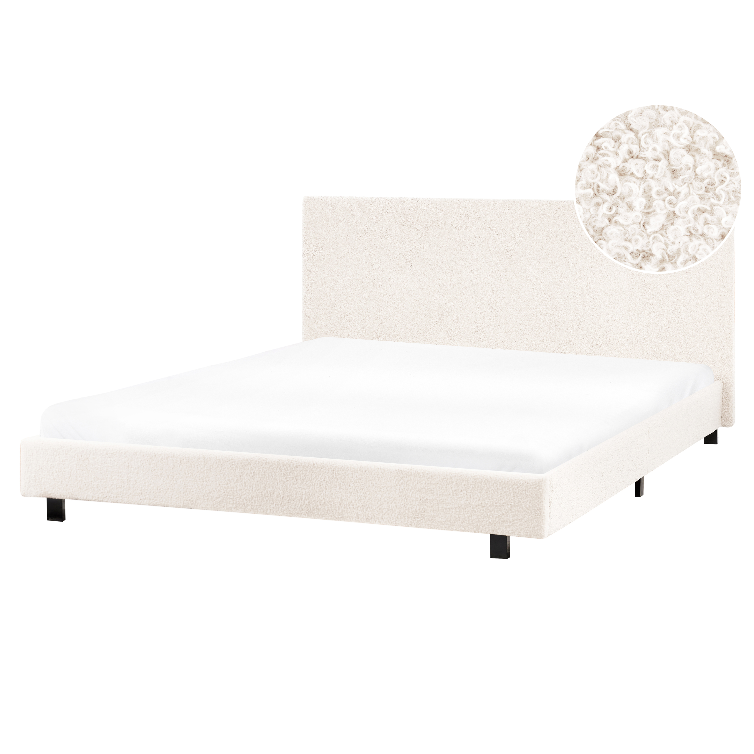 Vandseng Boucle ALBI 160 x 200 cm Cremehvid