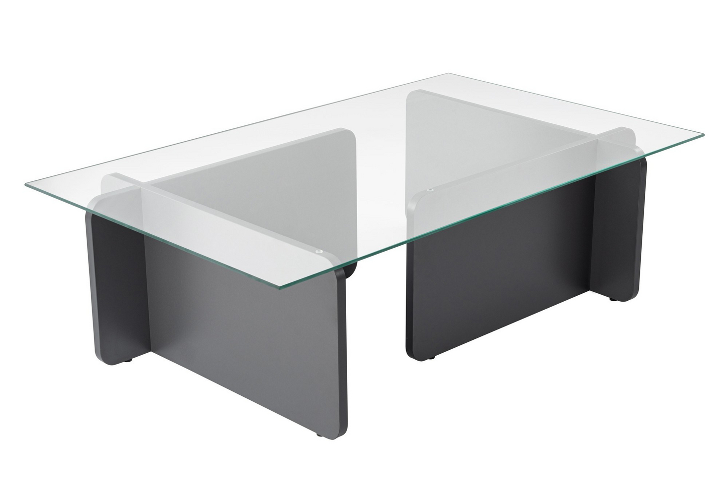 Norda Design Moderne sofabord, 105 x 30 x 65 cm | 100% hærdet glas og melaminbelagt ramme | stilfuld design