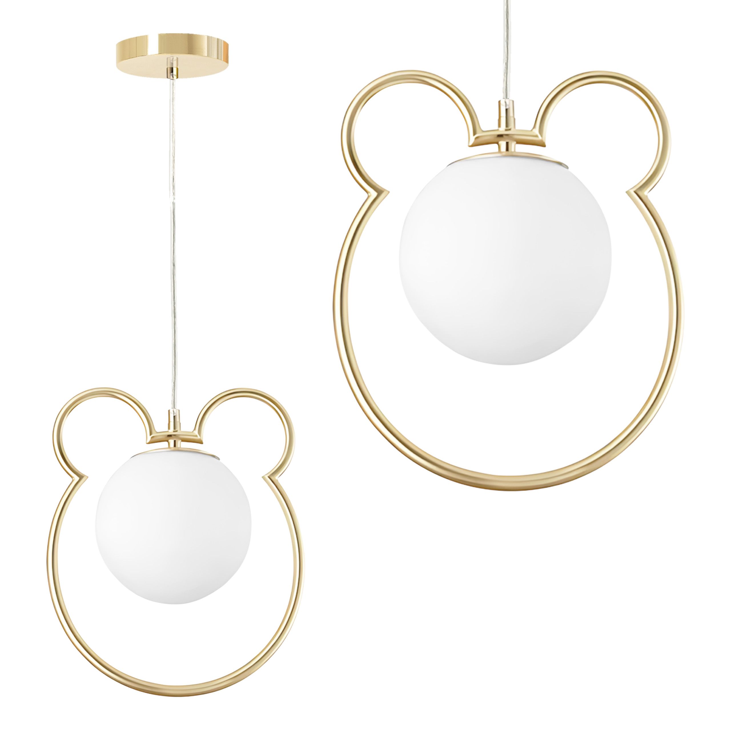 TOOLIGHT hængende loftlampe G105-1W Guld/Hvid 28x25x28cm