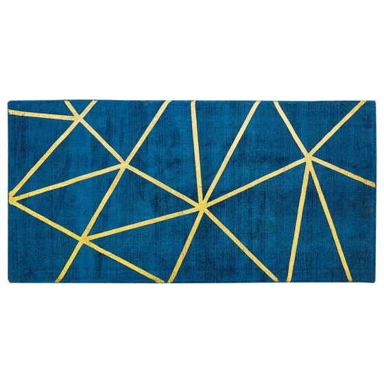 Gulvtæppe HAVZA Blå 80 x 150 cm Viskose