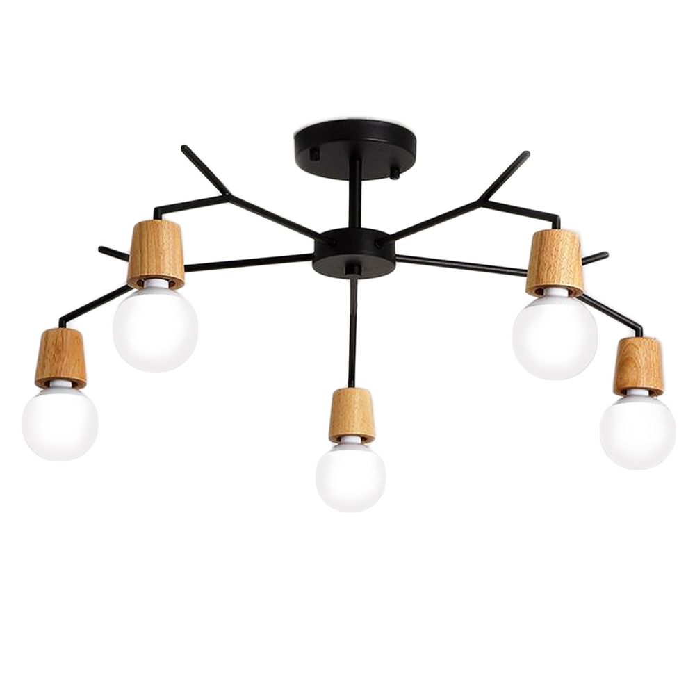 TOOLIGHT loftlampe APP694-5C Sort 88x88x26cm