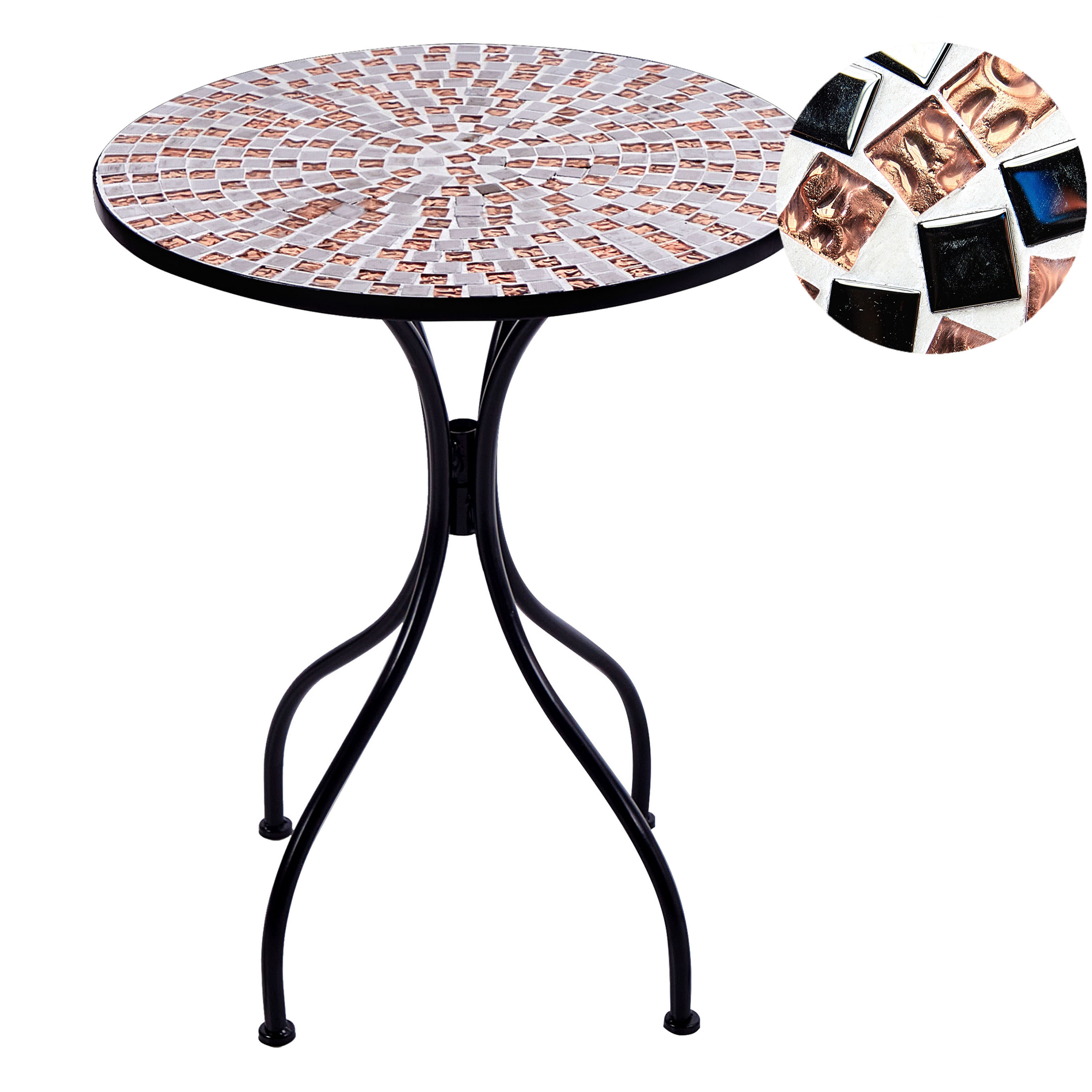 Bistro bord CARPINO 60 cm 60 cm Sort