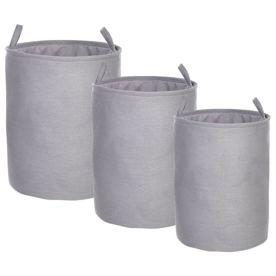 Sæt af 3 kurve ARCHA Bomuld Grå