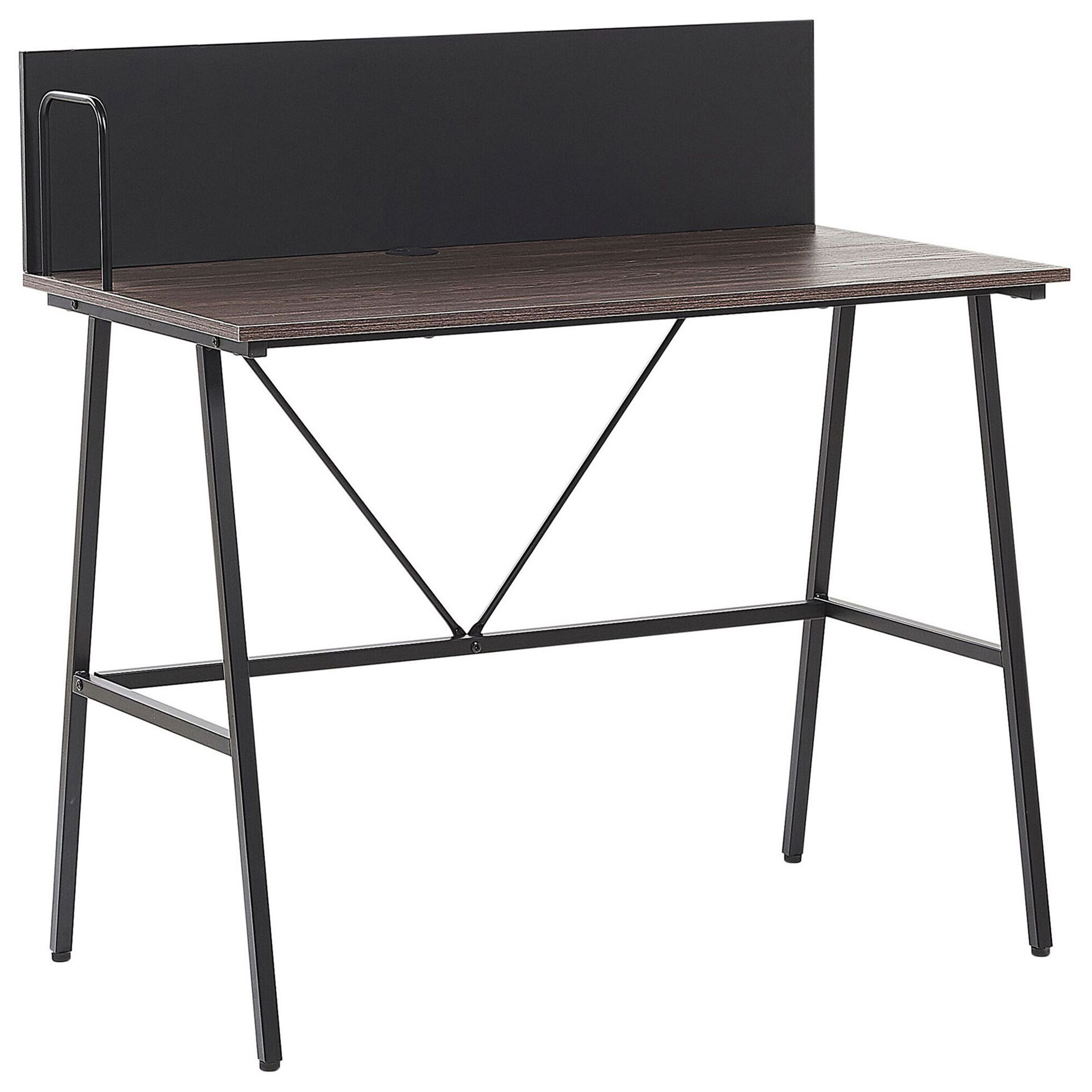 Skrivebord HASTINGS 100 cm 52 cm Brun/sort