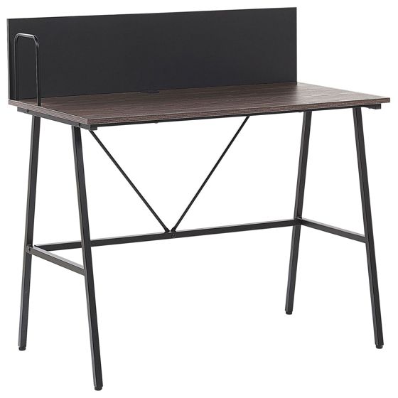 Skrivebord HASTINGS 100 cm 52 cm Brun/sort