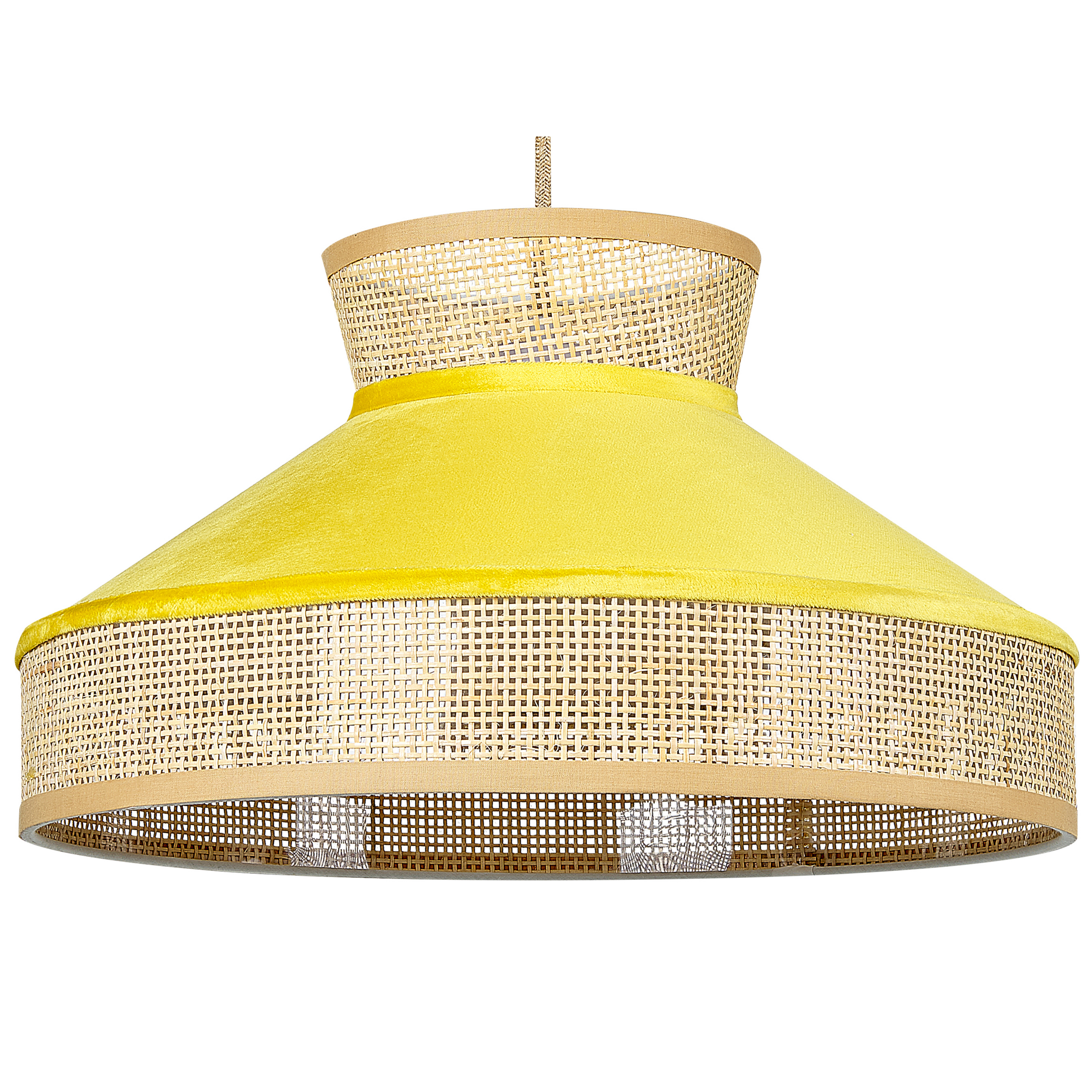 Loftlampe BATALI Rattan Sennepsgul