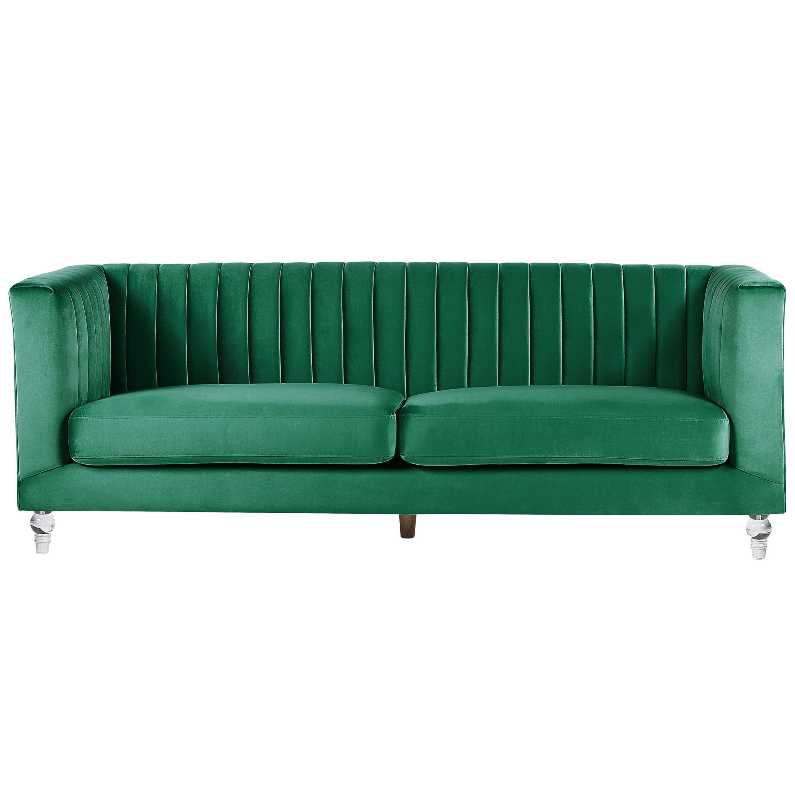 Sofa 3 personers ARVIKA Velour Grøn