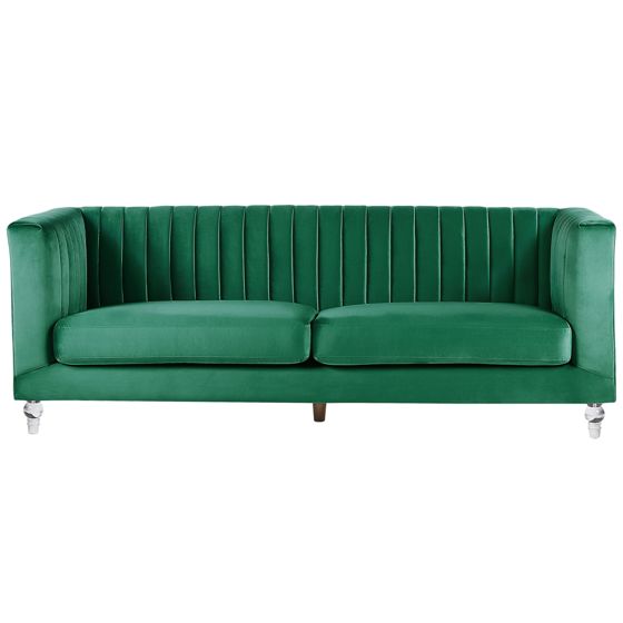 Sofa 3 personers ARVIKA Velour Grøn