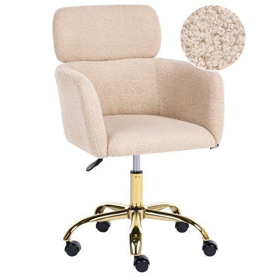 Skrivebordsstol ALENA Boucle Lys Beige