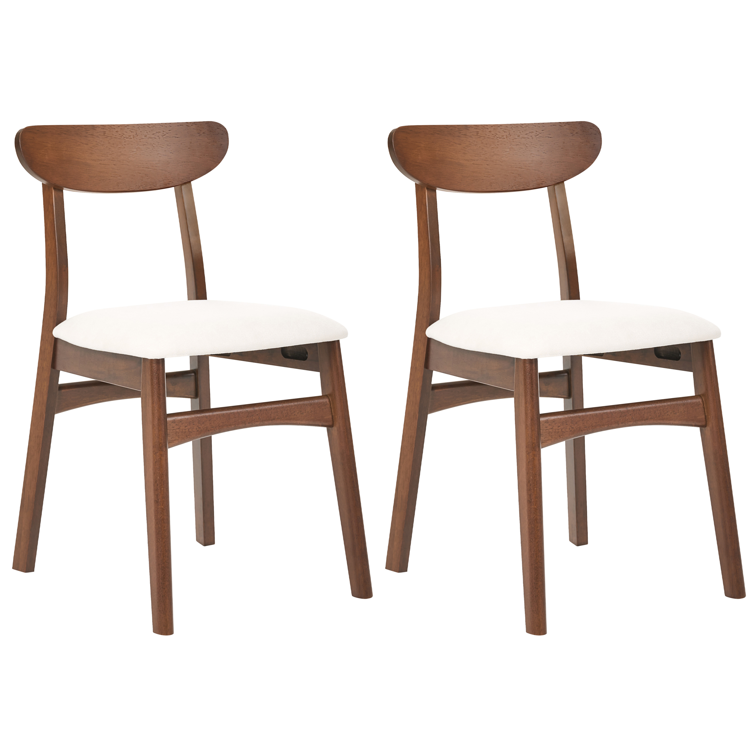 Sæt med 2 spisebordsstole DOYLE Træ Brun/lys beige