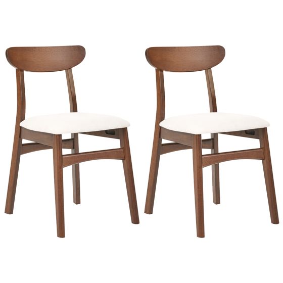 Sæt med 2 spisebordsstole DOYLE Træ Brun/lys beige