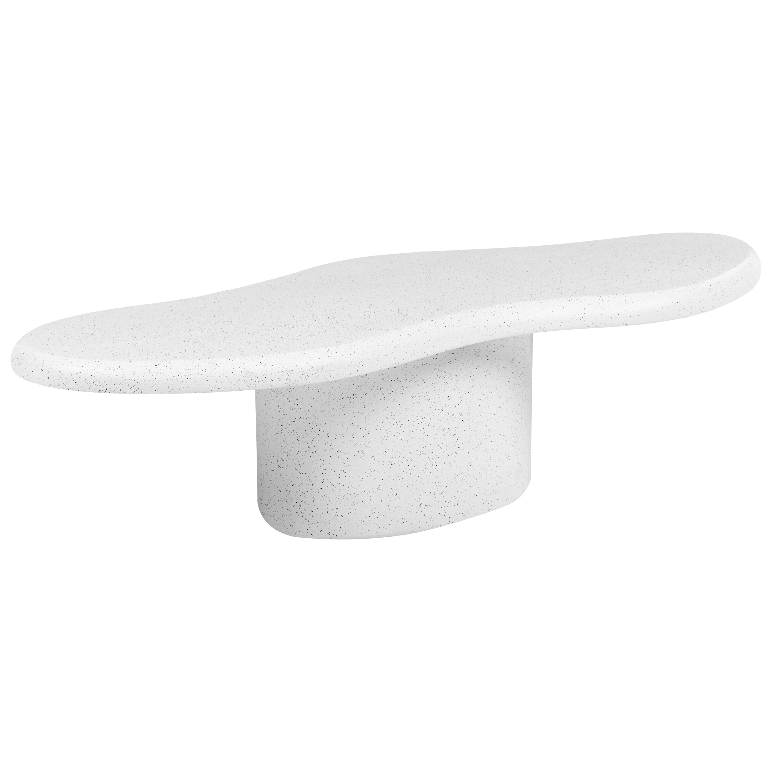 Sofabord CONZA 57 cm 120 cm Terrazzo effekt Hvid
